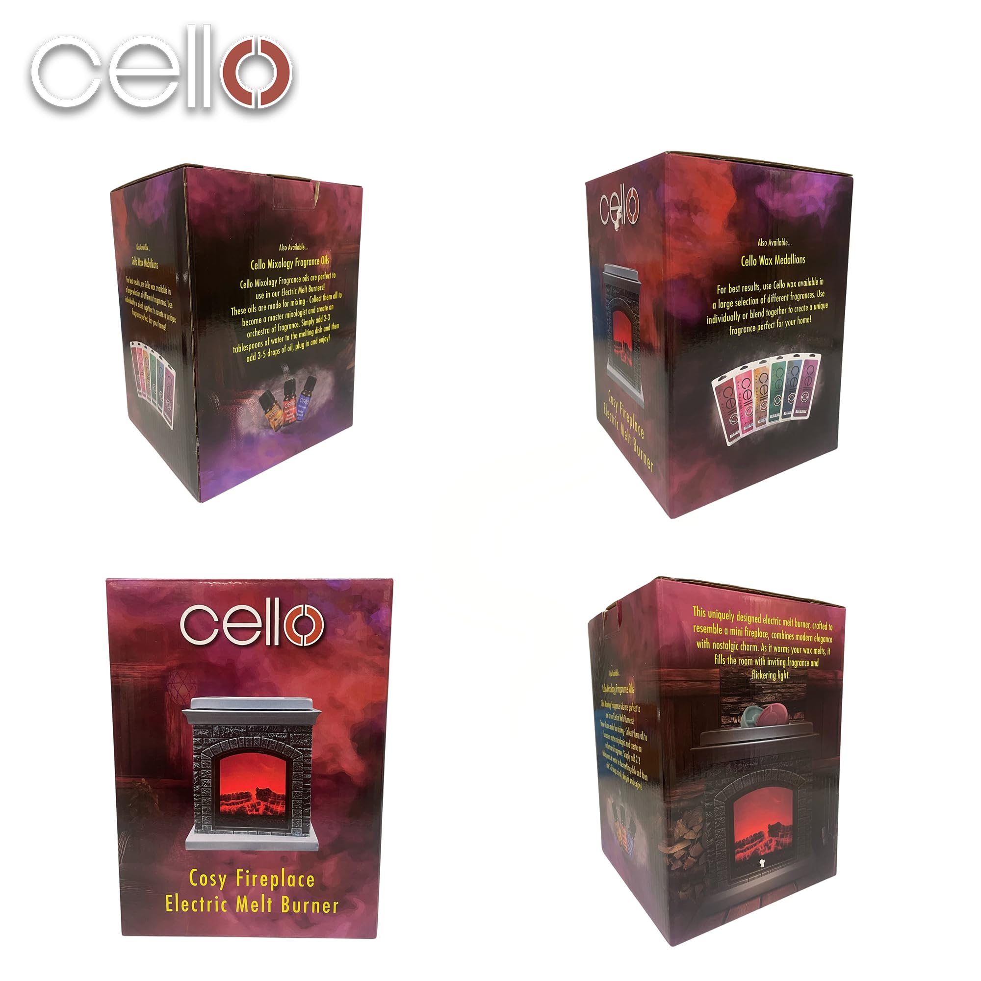 Electric Wax Warmer with Crackling Fireplace Effect - Cozy Aromatherapy Candle Melter for Home, Office & Relaxation - Perfect for Winter Nights & Stress Relief