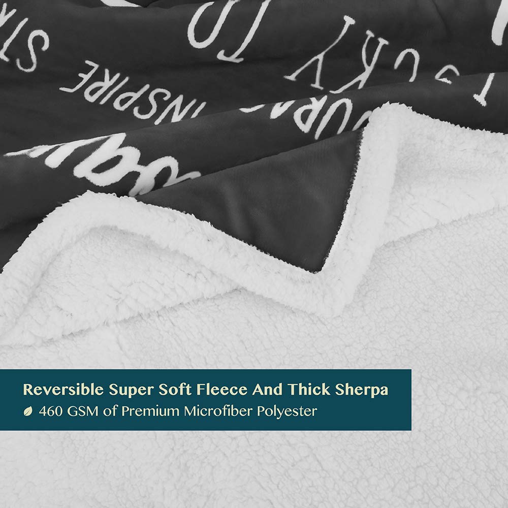 PAVILIA Best Friend Blanket - Soft Cozy Sherpa Throw Blanket with Inspirational Quotes | Thoughtful Friendship Gift for Women, Birthday Present for Bestie, Sister & Long Distance BFF | Perfect for Movie Nights, Sleepovers & Cozy Home Decor (Gray)