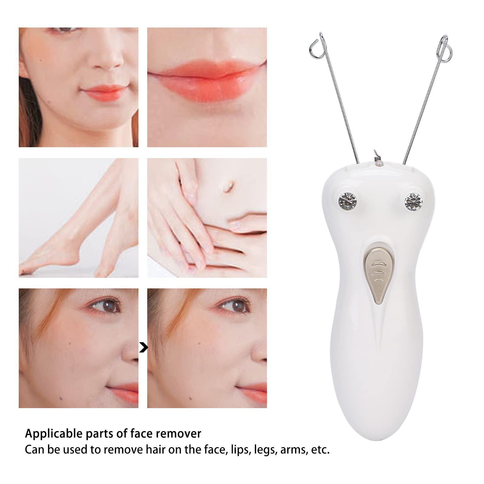 Professional Threader Hair Removal Tool for Women - Facial Hair Remover, Eyebrow Threading & Body Hair Shaver for Face, Arms, Legs, Back | Smooth Skin at Home & Salon | Cotton Thread Included