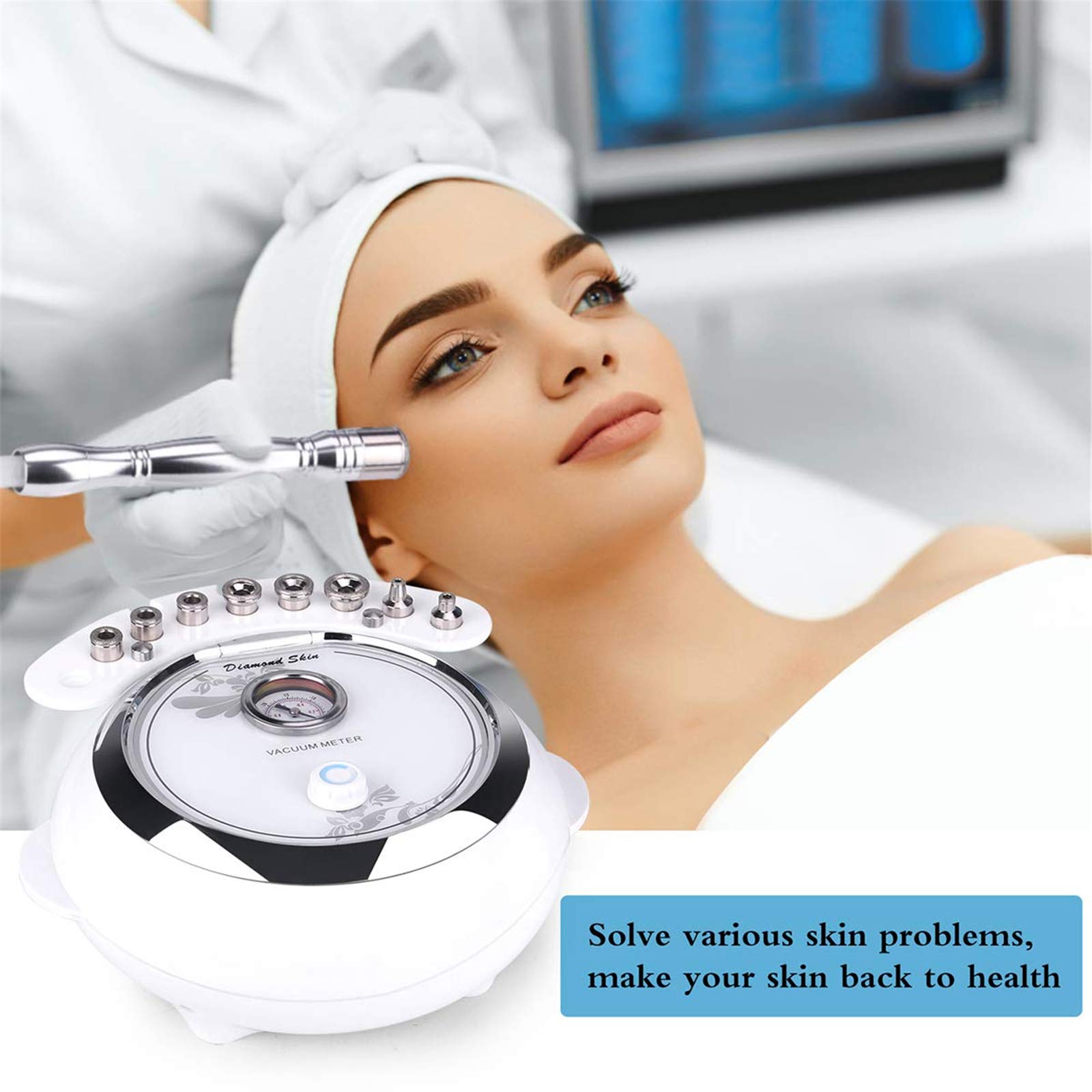 Upgraded 3-in-1 Diamond Microdermabrasion Machine with 65-68cmHg Suction Power - Professional Facial Care Device for Home & Salon Use - Perfect for Exfoliation, Blackhead Removal & Skin Rejuvenation