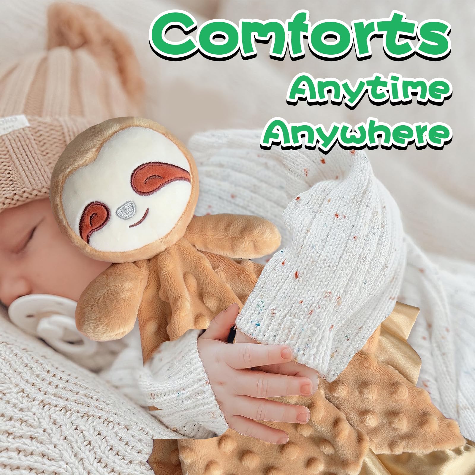 Soft Sloth Baby Security Blanket - 16