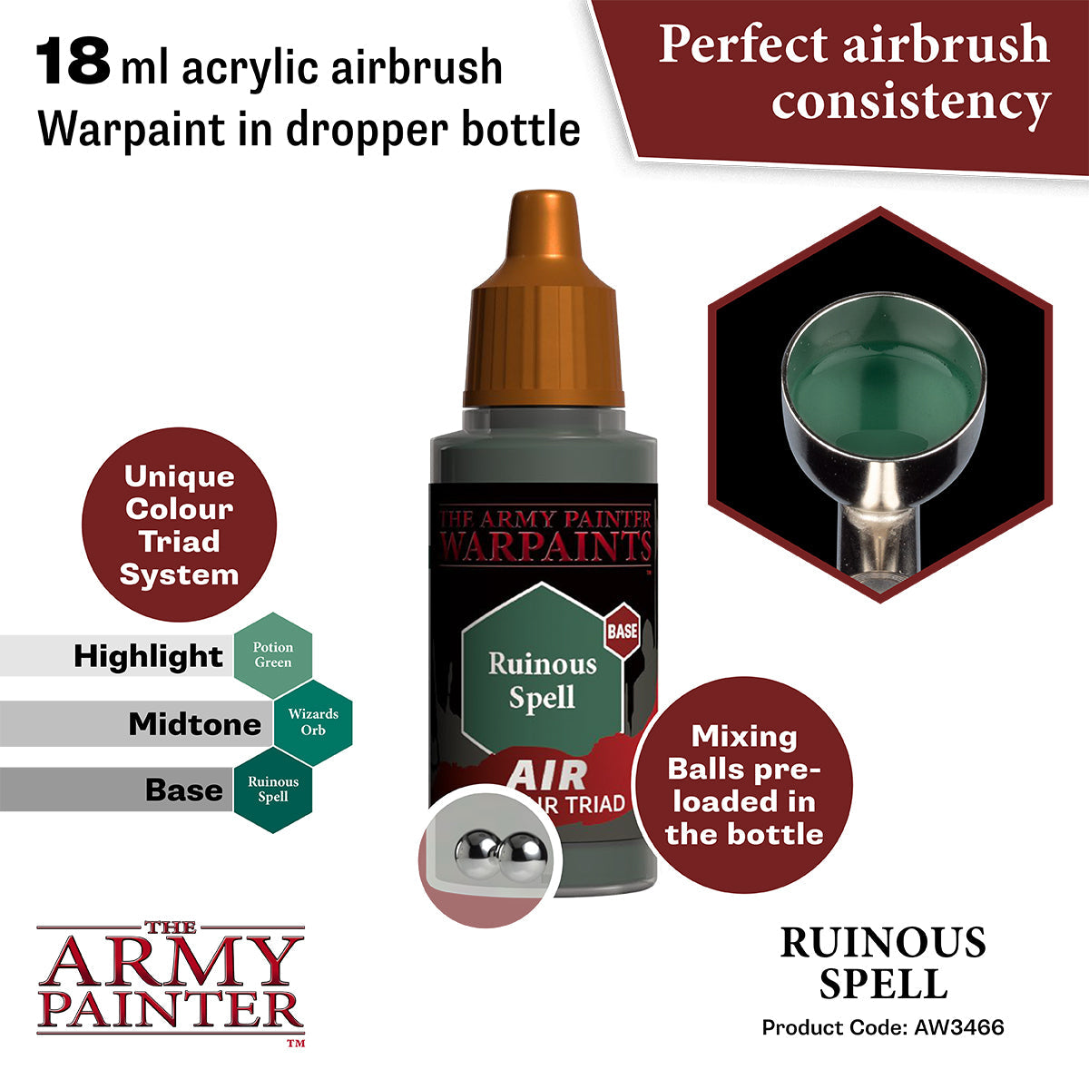 Warpaints Air: Ruinous Spell - High-Quality Fantasy Miniature Paint Set for Tabletop RPG & Wargaming - Perfect for Dungeons & Dragons, Warhammer & Miniature Painting