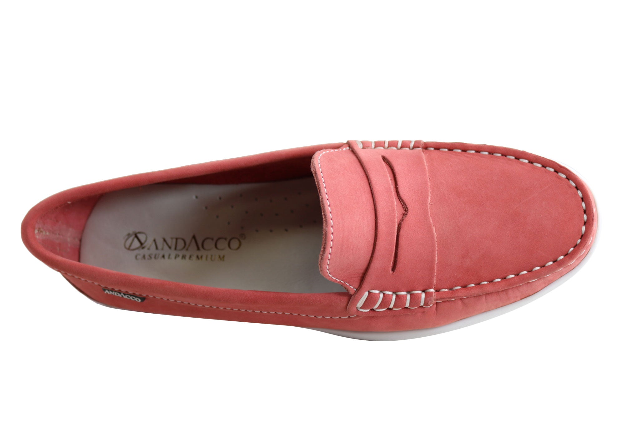 Andacco Millie Women's Comfortable Flat Leather Loafers - Brazilian Made Slip-On Shoes for Work, Travel & Casual Wear