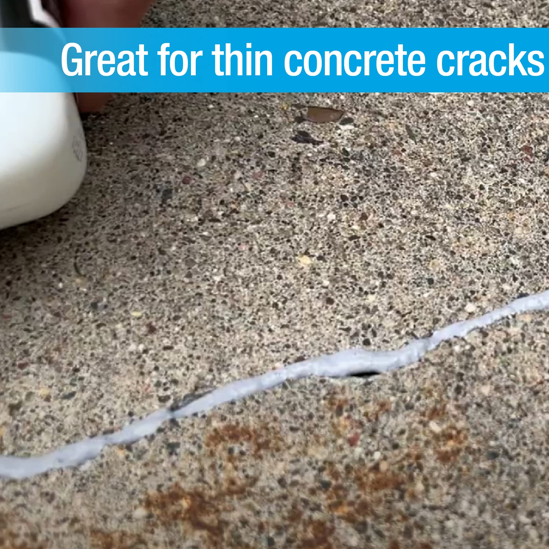 **Akona Gray Pourable Concrete Crack Filler - Light Gray, Liquid Cement Crack Sealer for Driveways, Slabs, Sidewalks, Floors & Garages | Waterproof & Durable Repair Solution | Ideal for Home, Patio & Commercial Use (1 Gallon)**