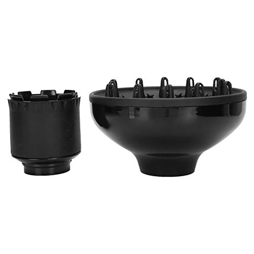 Professional Universal Hair Dryer Diffuser Attachment for Curly & Wavy Hair - Salon Quality Blow Dryer Accessory for Frizz-Free Styling (Black) | Perfect for Home Use & Travel Hair Care