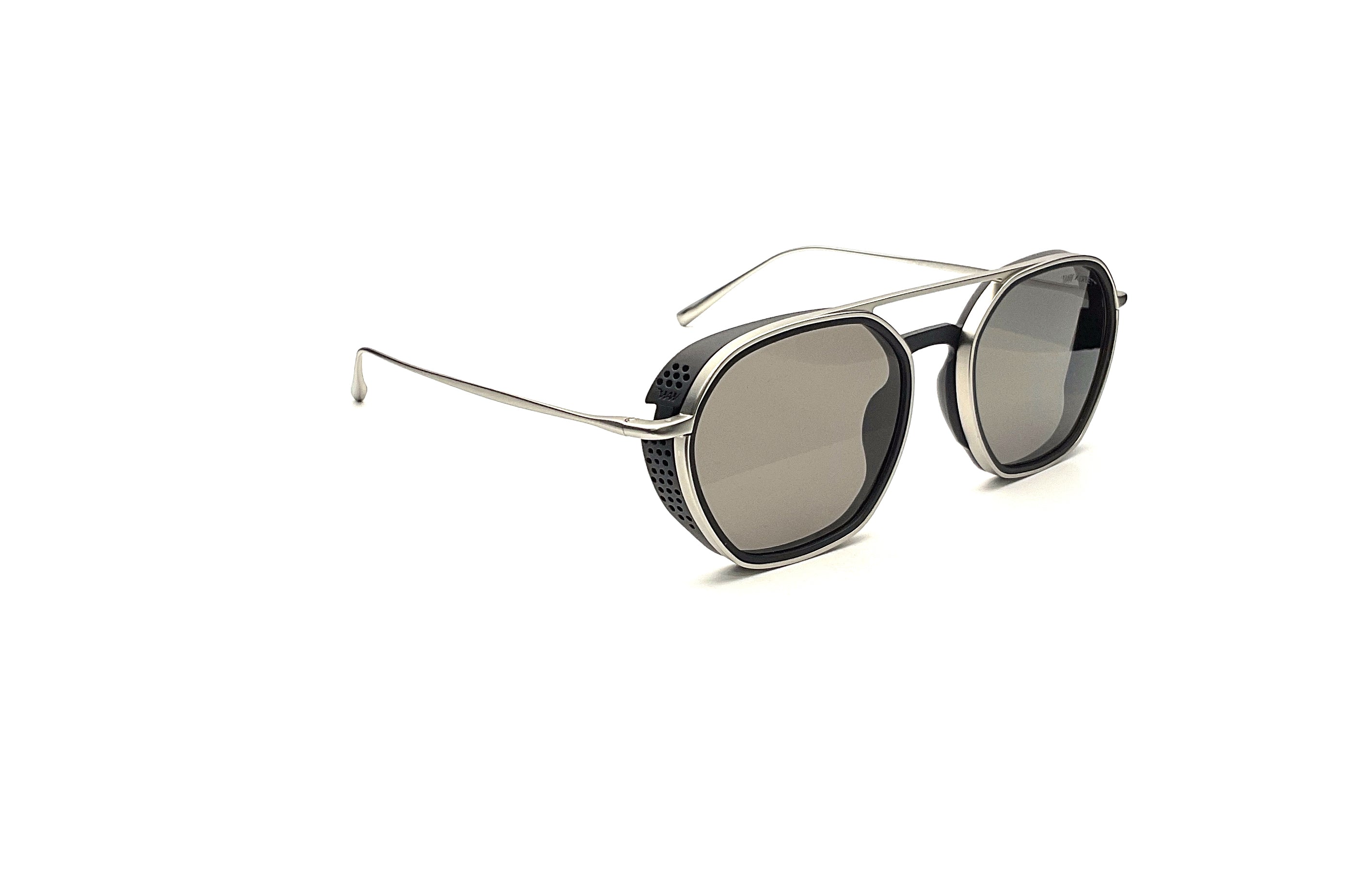 BRETT Eyewear Spitfire Sun Wheels & Waves Sunglasses - Silver/Black Frame for Men & Women - UV Protection Polarized Lenses for Outdoor Sports, Beach & Driving