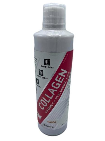 Dorian Yates Liquid Collagen with Vitamin C & Hyaluronic Acid - 500ml Mango Flavor | Supports Skin Hydration, Joint Health & Anti-Aging | Perfect for Daily Wellness Routine & Fitness Recovery
