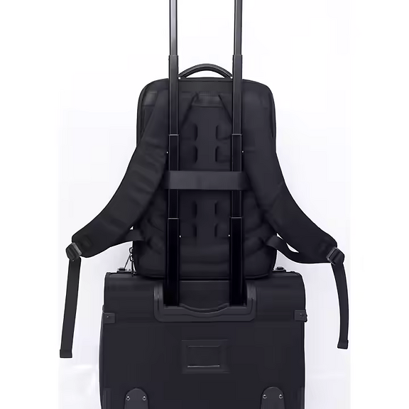 Travelite TL240915 15.6 Inch Laptop Backpack with USB Charging Port - Black | Water-Resistant College Backpack for Men & Women | Perfect for Work, School & Travel