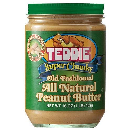 Organic Super Chunky Peanut Butter 2-Pack (16oz Each) - Gluten Free, Vegan, Non-GMO | All Natural Spread for Toast, Smoothies & Baking | Glass Jar Packaging