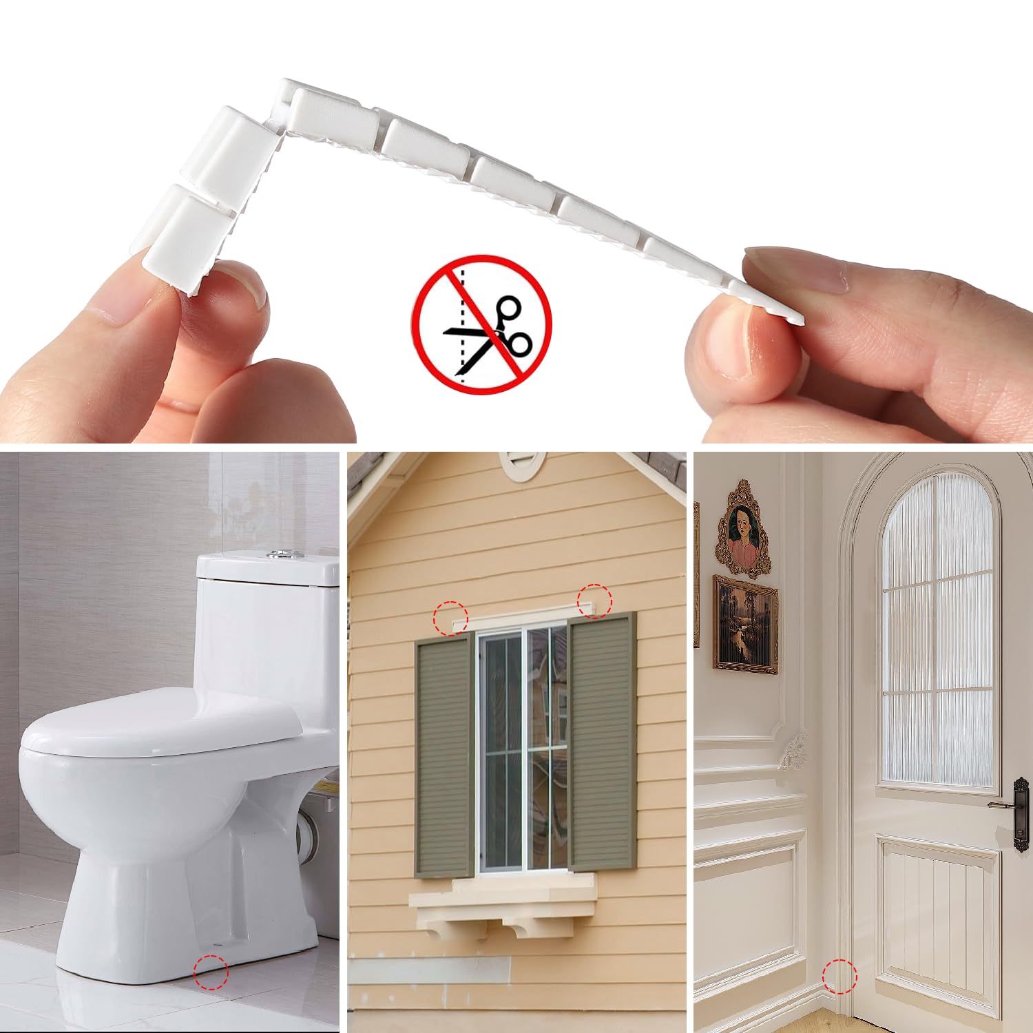 12 Pack White Heavy Duty Plastic Furniture Leveling Shims - High Weight Capacity, Easy Snap & Cut for Perfect Fit - Ideal for Toilet, Door, Window, Shed & Table Leveling - Home & Office DIY Repair Solution