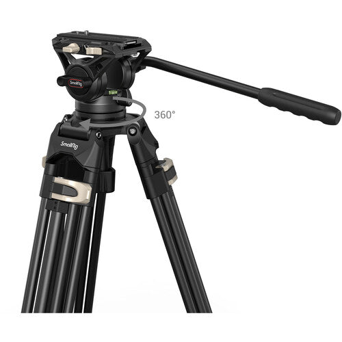 SmallRig AD 01 V2 Professional Heavy Duty Tripod with Fluid Head for DSLR Cameras - Perfect for Video Shooting, Live Streaming & Photography