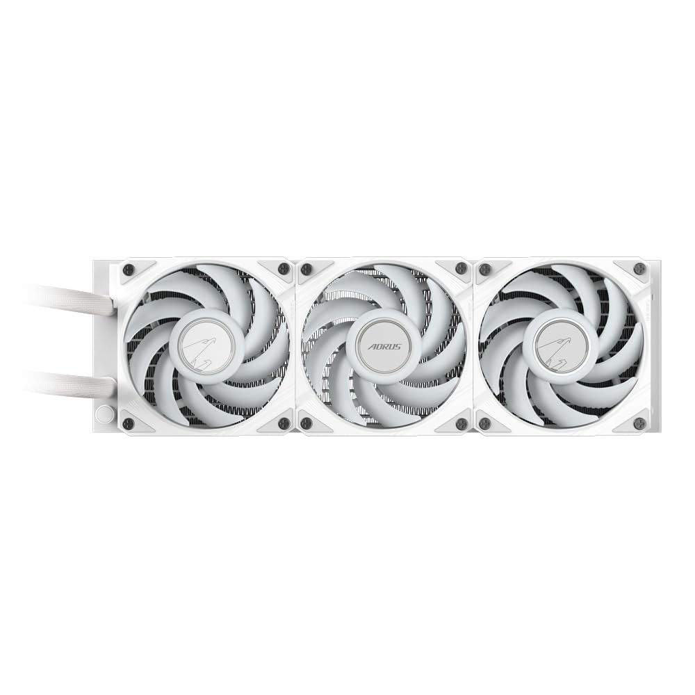 GIGABYTE AORUS WATERFORCE II 360 AIO Liquid CPU Cooler with 3 ARGB 120mm Fans - Intel LGA 1851 & AMD AM5 Compatible - Sliding Interlocking Mechanism & Daisy-Chain for Easy Installation - Perfect for Gaming PC Builds and High-Performance Workstations