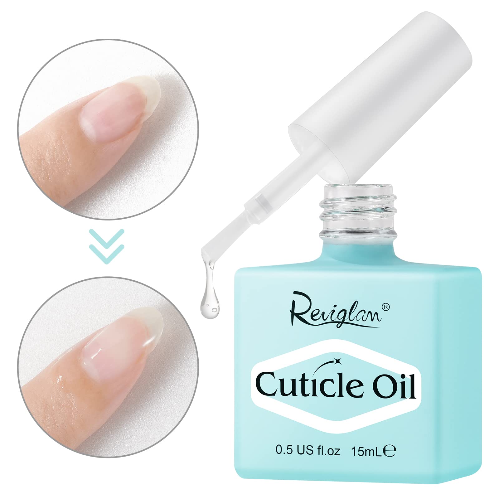 Gel Nail Polish Remover with Cuticle Oil Kit - 2x15ml Professional Nail Care Set for Soaking Off Gel & Acrylic Nails - Perfect for At-Home Manicures & Salon Use