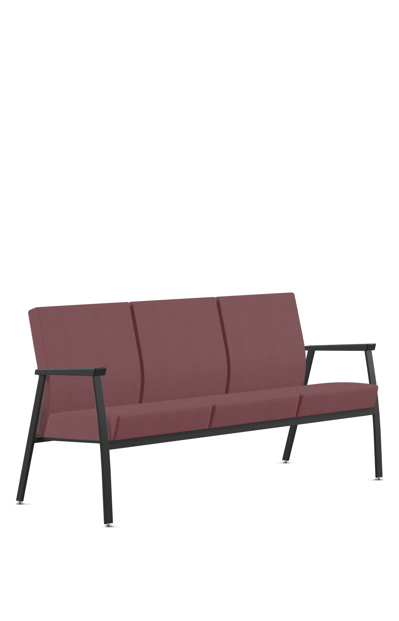 9 to 5 SOPHIE Triple Seat Guest Fabric Chair (8113) - Comfortable Upholstered Seating for Office, Conference Room & Home - Perfect for Meetings, Waiting Areas & Lounge Spaces