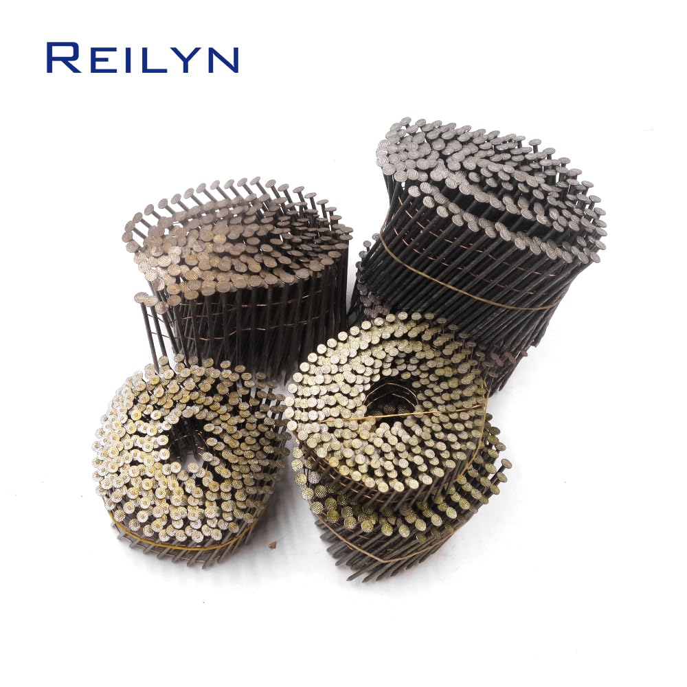 Stainless Steel Coil Siding Nails 2-3/4 Inch 15 Degree - 900 Count Ring Shank Galvanized Nails for Pneumatic CN70 CN80 Nail Guns - Perfect for Roofing, Siding & Fencing Projects