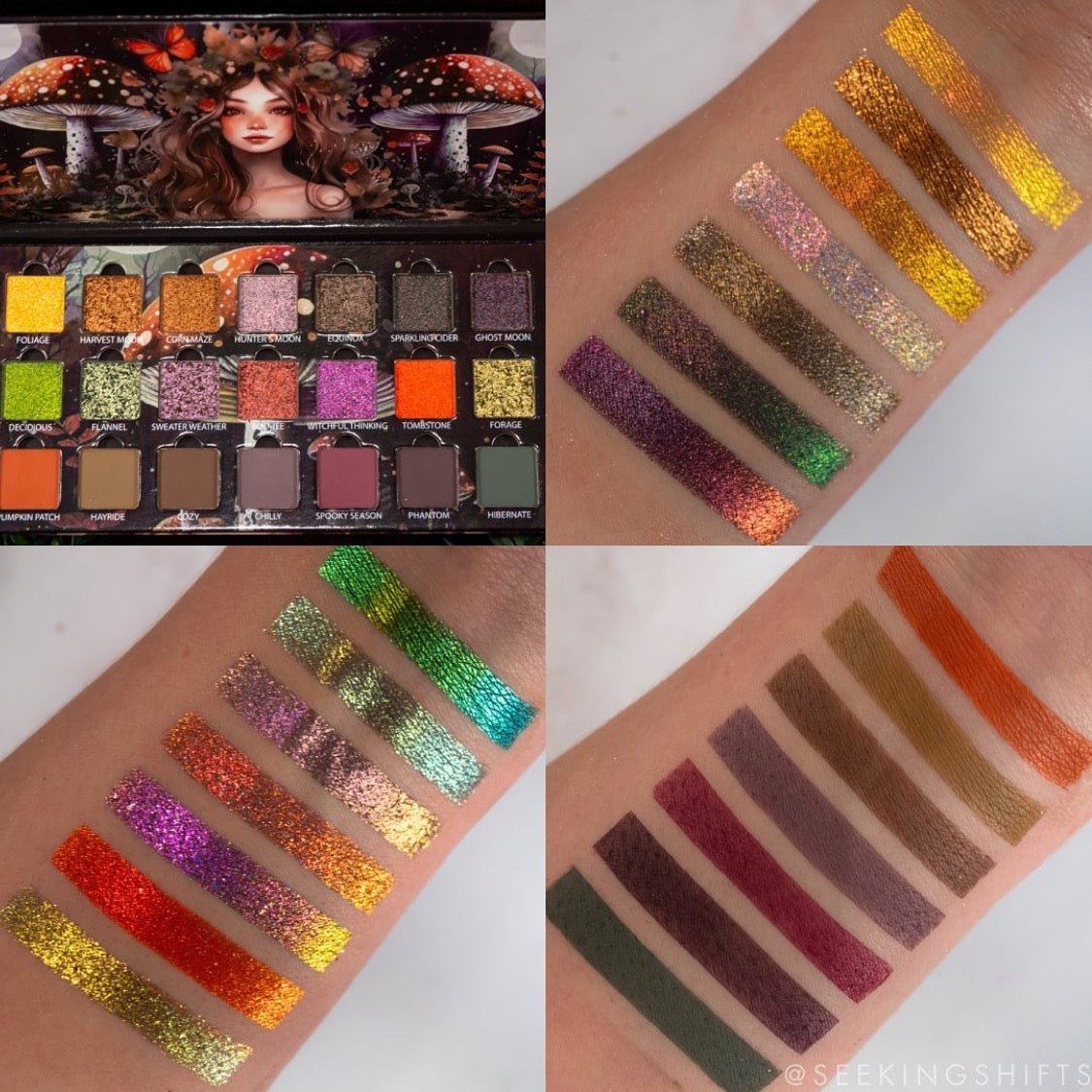 Harvest Moon Eyeshadow Palette - 12 Pigmented Matte & Shimmer Shades for Day & Night Makeup Looks | Vegan & Cruelty-Free