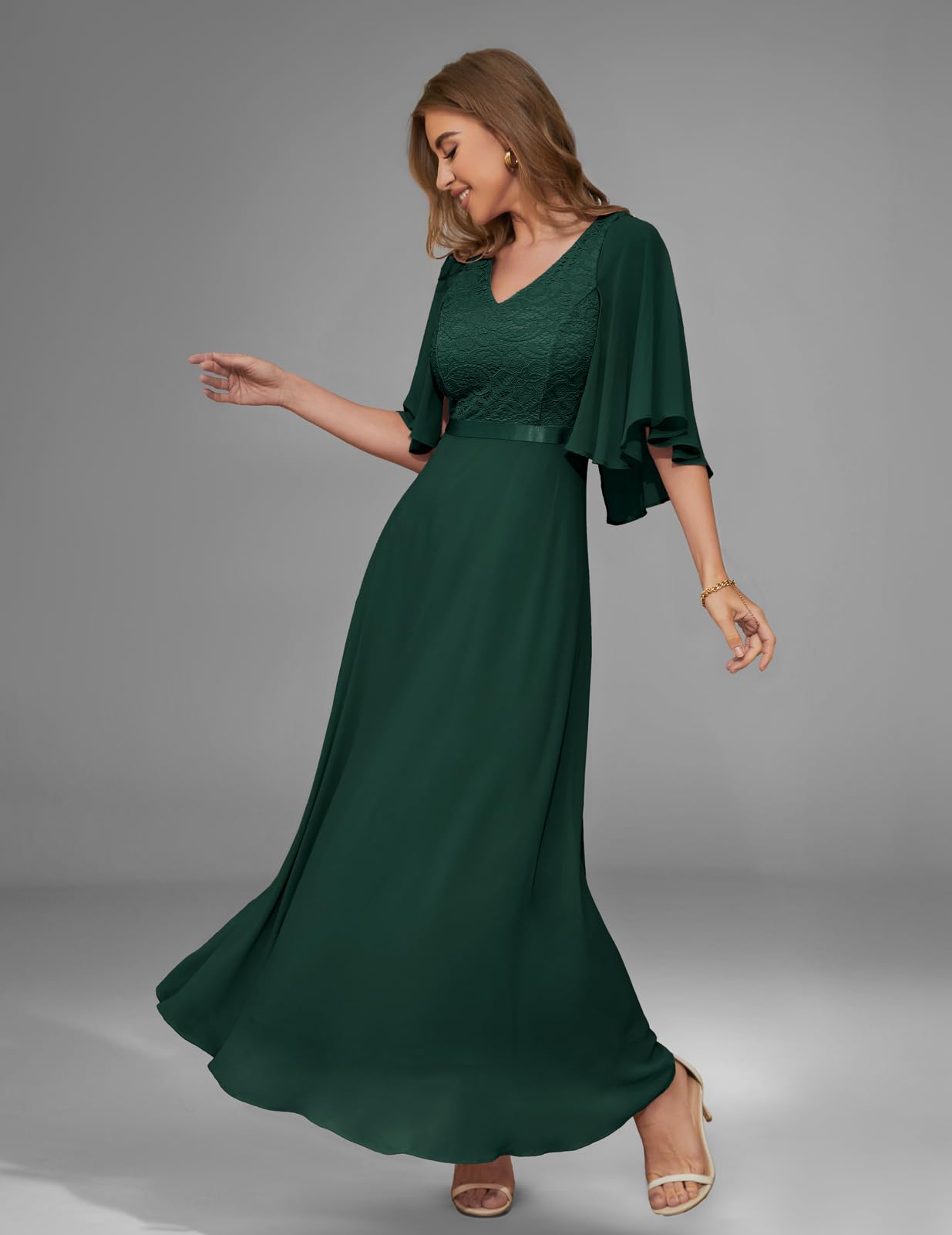 DRESSTELLS Women's Wedding Guest Formal Dress - 2025 Summer Bridesmaid Party Long Prom Church Gown | Elegant Evening Wear for Weddings, Galas & Special Occasions