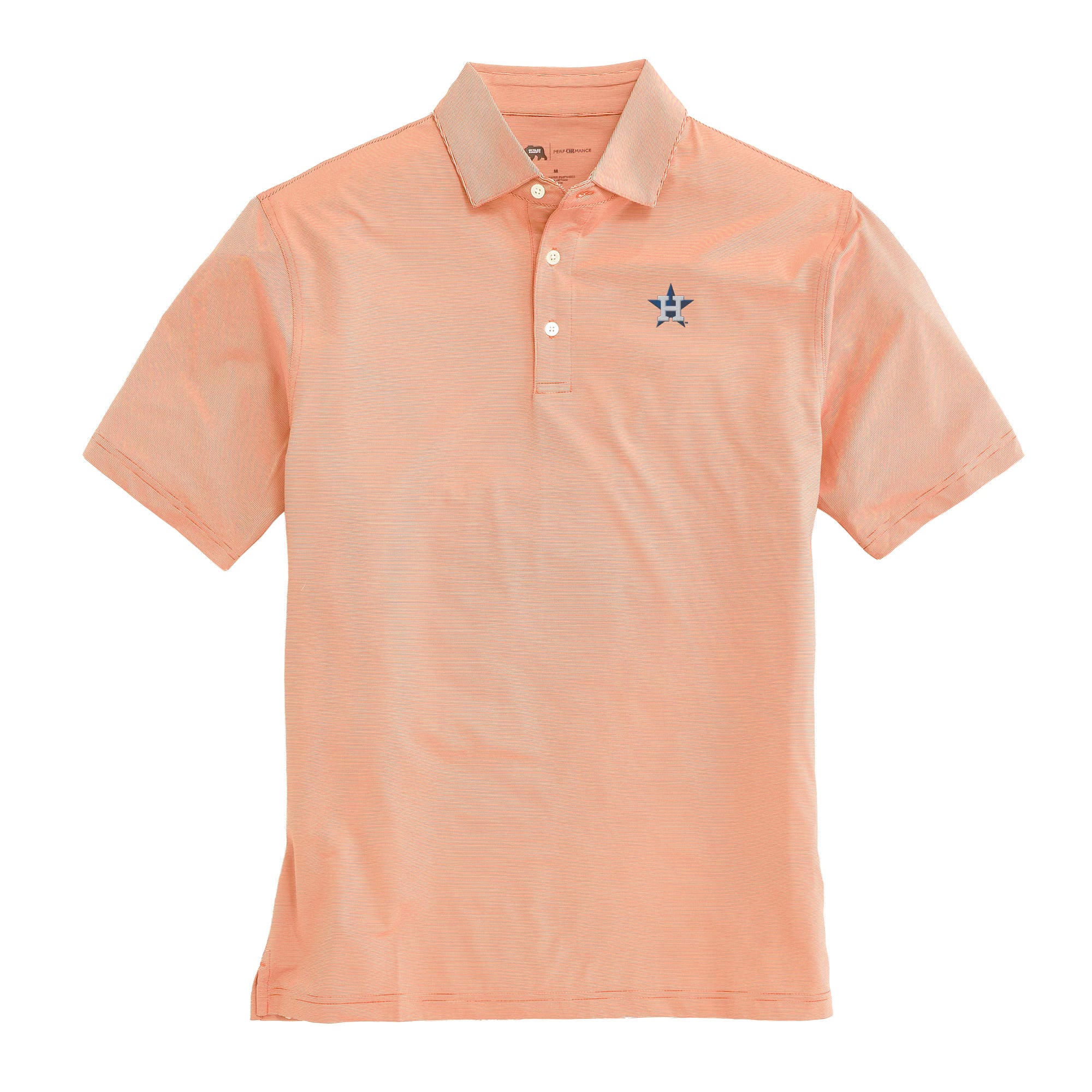Houston Astros Hairline Stripe Performance Polo Shirt for Men - Moisture Wicking Baseball Jersey - Perfect for Games, Work & Casual Wear