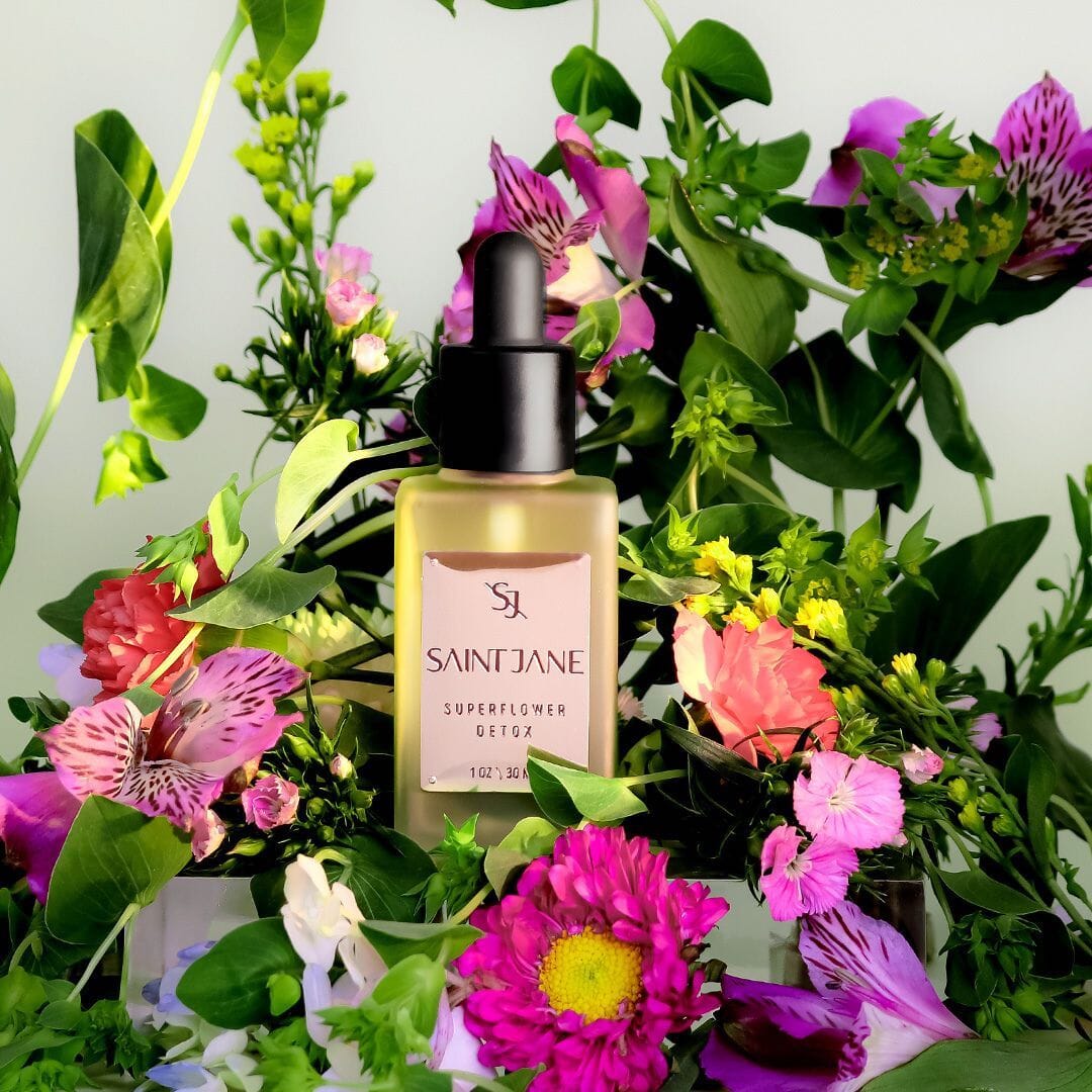 Superflower Detox Serum - Organic Anti-Aging Face Serum with Vitamin C & Hyaluronic Acid | Brightening & Hydrating Skincare for Glowing Skin | Perfect for Daily Routine & Night Care