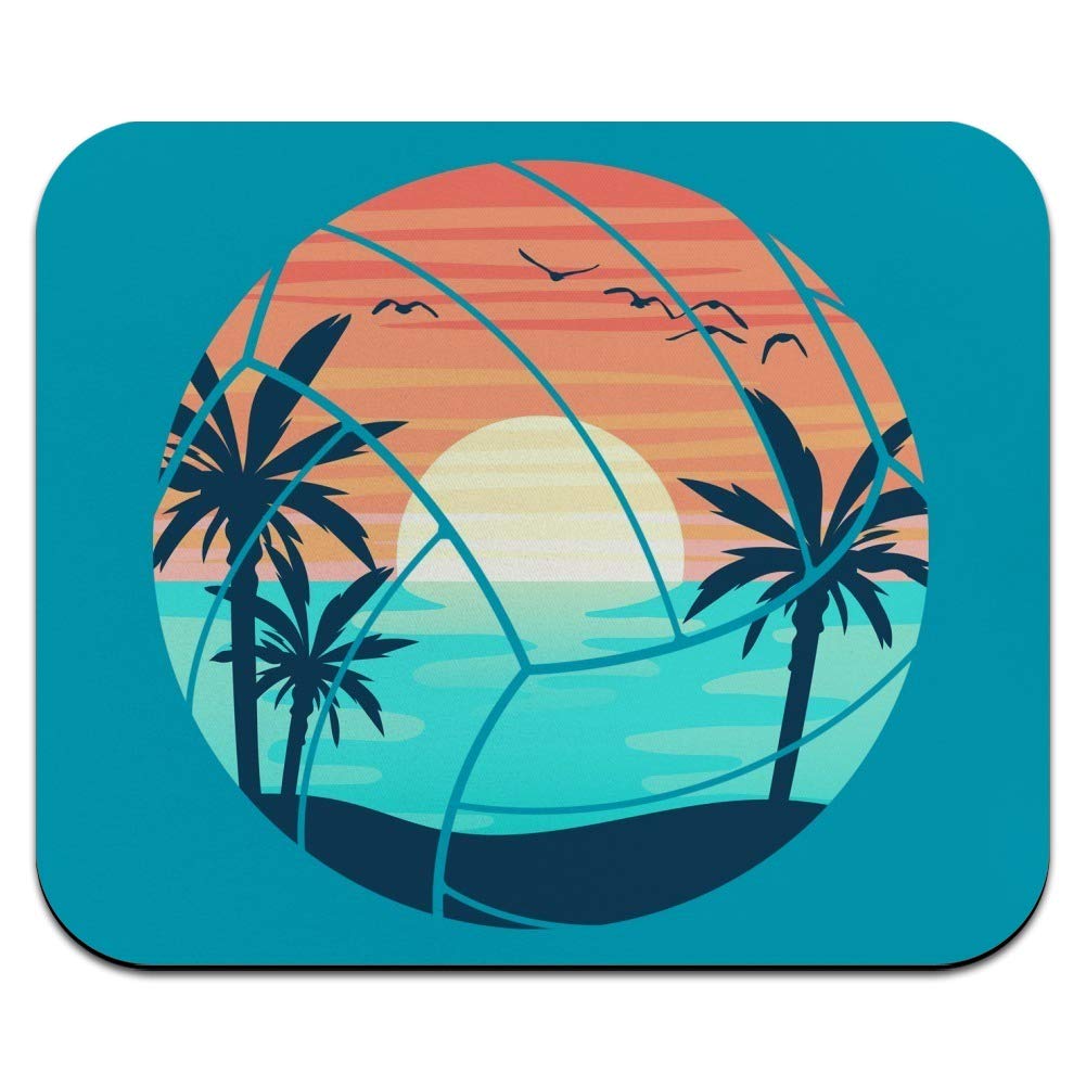 Premium Volleyball Beach Scene Low Profile Thin Mouse Pad - Non-Slip Gaming & Office Desk Mat for Computers, Laptops - Perfect for Sports Fans, Gamers & Workstations