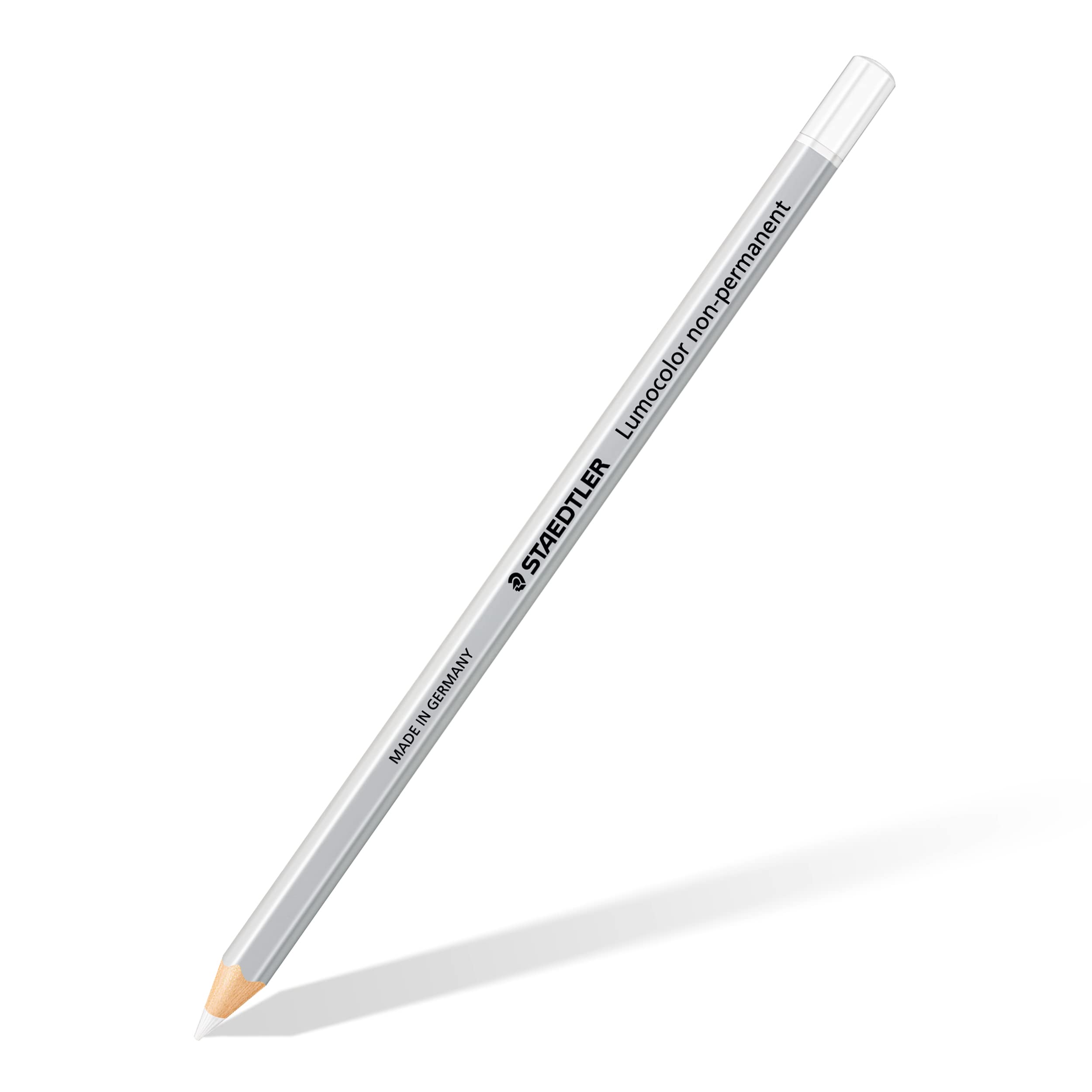STAEDTLER Lumocolour Non-Permanent Omnichrom White Pencil - 12 Pack | Whiteboard & Glass Markers for Office, School & Home Use