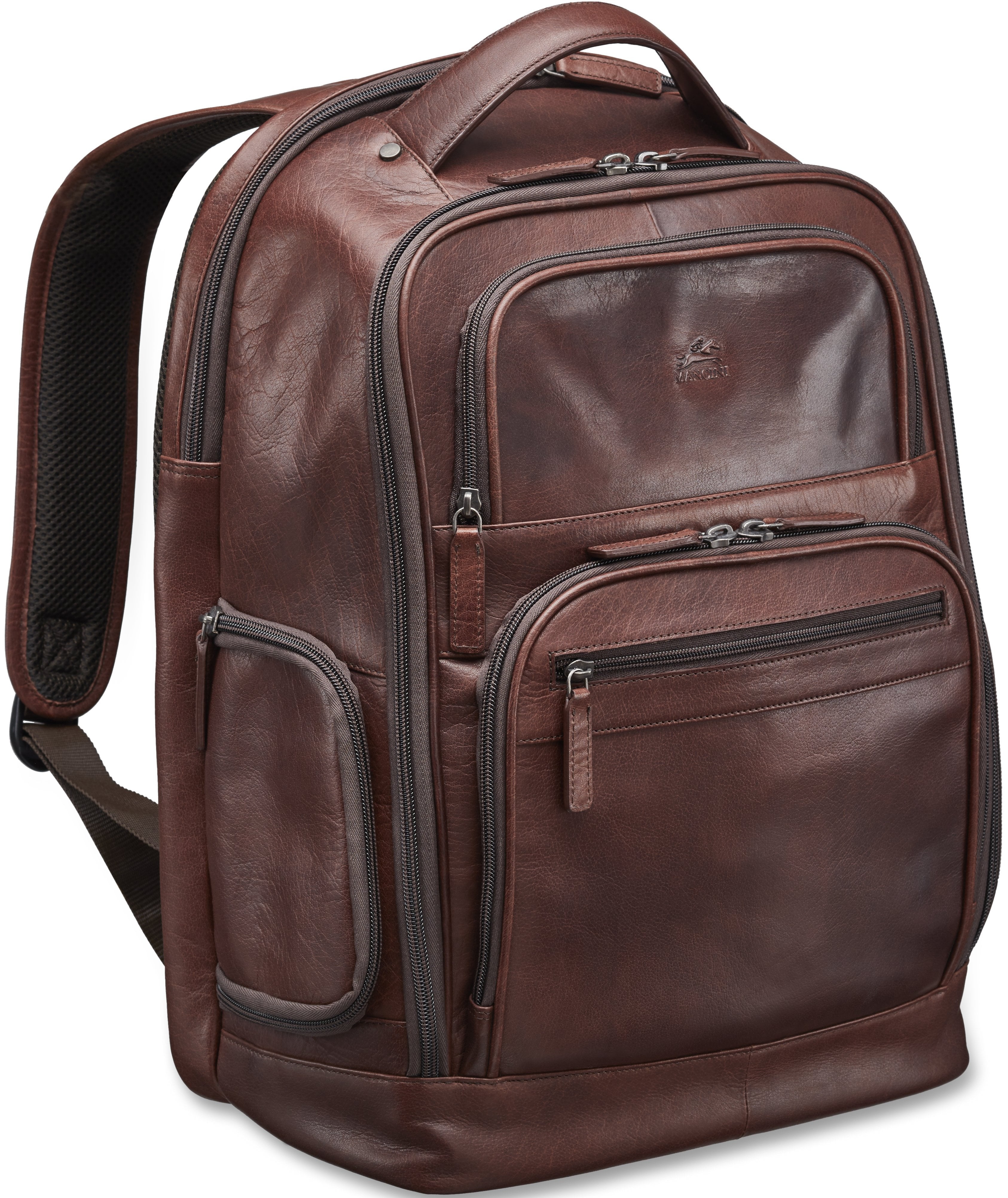 Mancini BUFFALO 15.6 Inch Laptop Backpack - Waterproof & Anti-Theft Travel Backpack for Men & Women - Perfect for Work, School, College & Business Trips