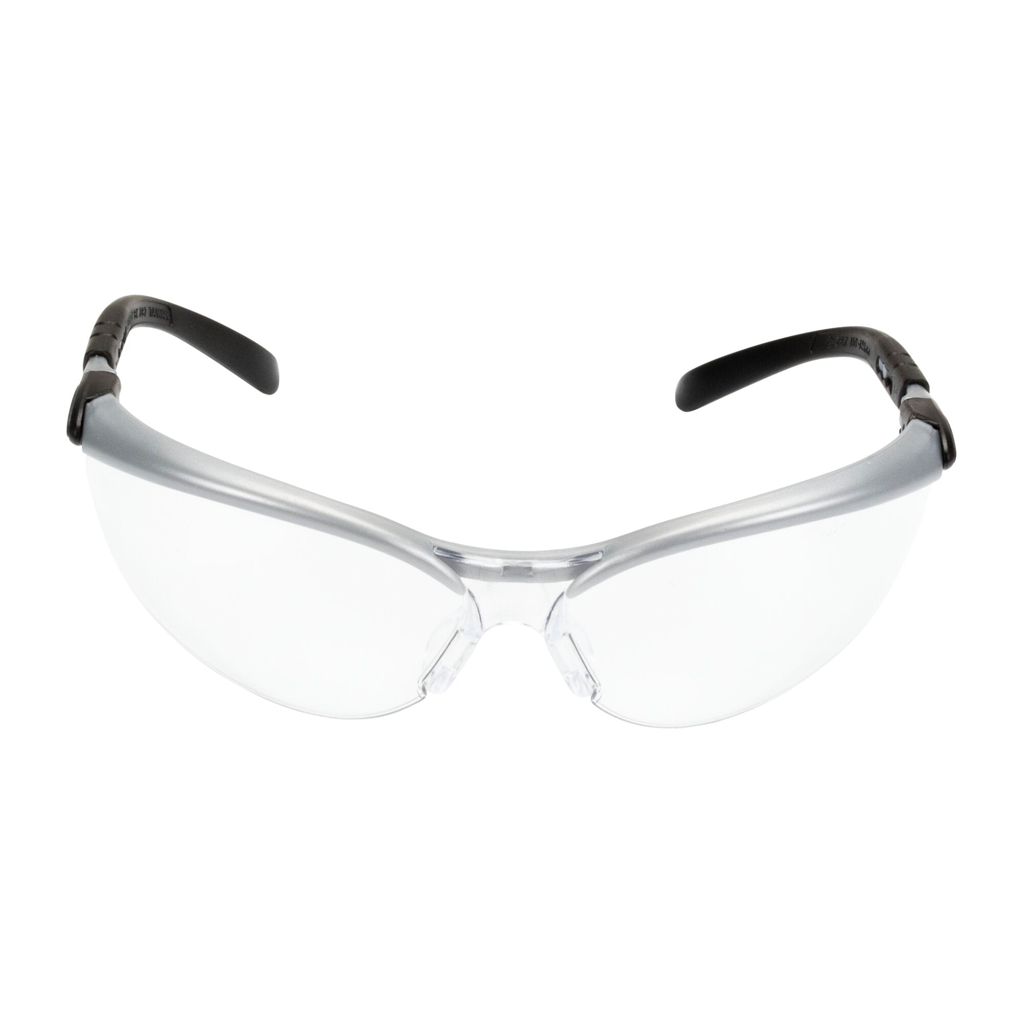 3M BX Protective Eyewear 11380 - Clear Anti-Fog Safety Glasses with Silver/Black Frame - ANSI Z87.1 Certified for Workplace, Construction & DIY Projects