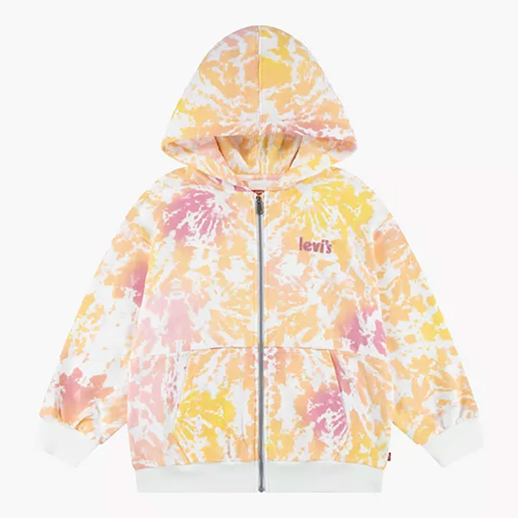 Levi's Girls' All Over Print Full Zip Hoodie - Stylish & Comfortable Fleece Jacket for School, Play & Everyday Wear