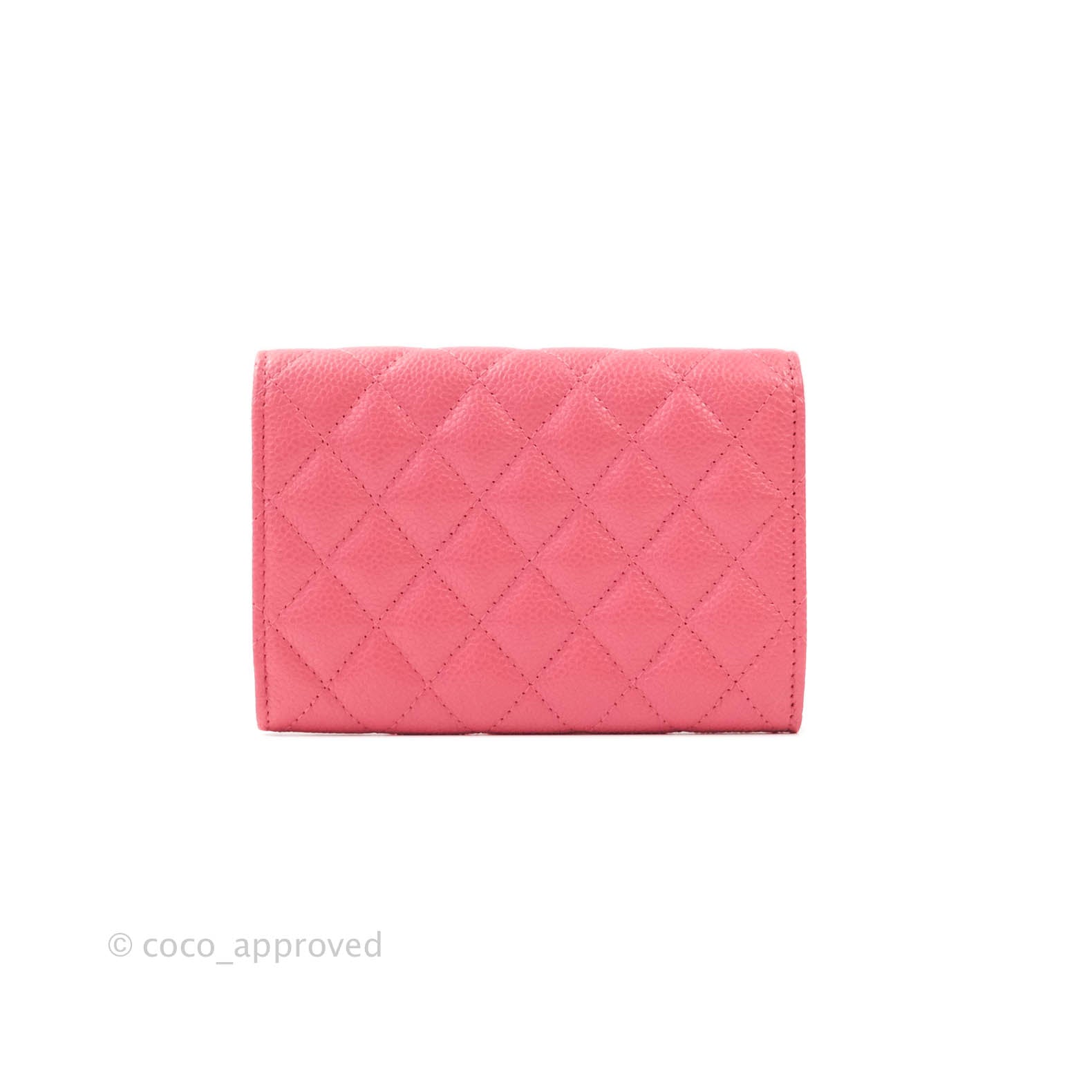 Chanel Classic Flap Wallet in Pink Caviar Leather with Gold Hardware - Luxury Designer Wallet for Women, Perfect for Everyday Use & Special Occasions