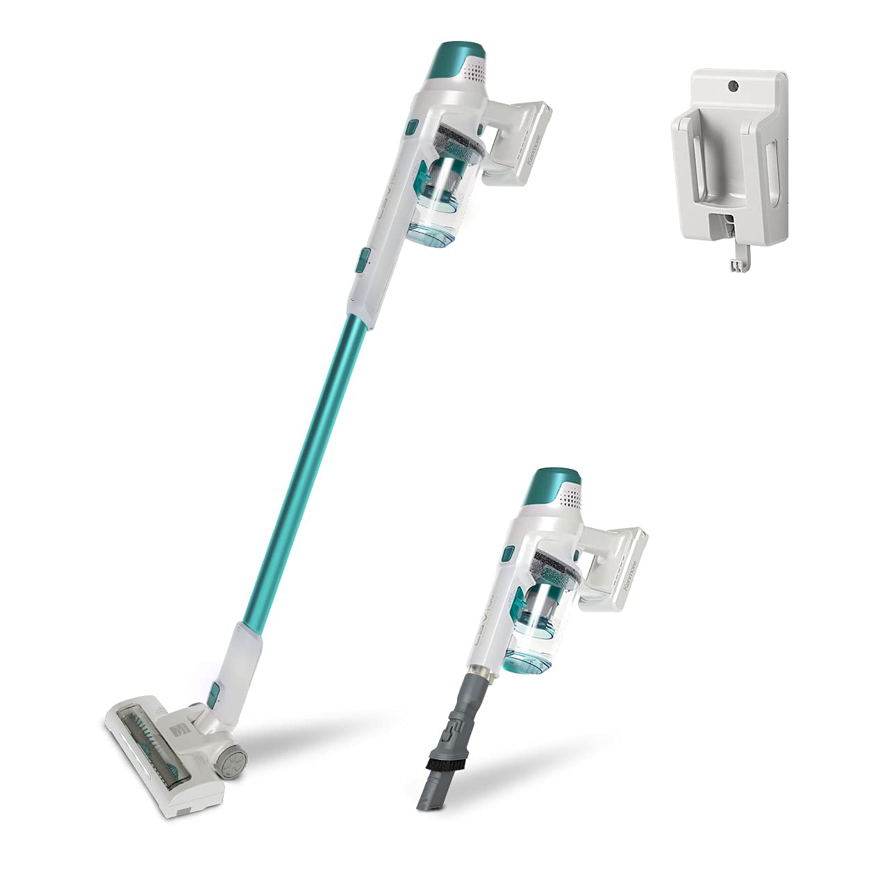 Kenmore DS4020 Cordless Stick Vacuum Cleaner - Lightweight, 2-Speed Power Suction with LED Headlight | 2-in-1 Handheld for Hardwood Floors, Carpets & Pet Hair | Perfect for Quick Cleanups, Stairs, and Pet Owners (Green)