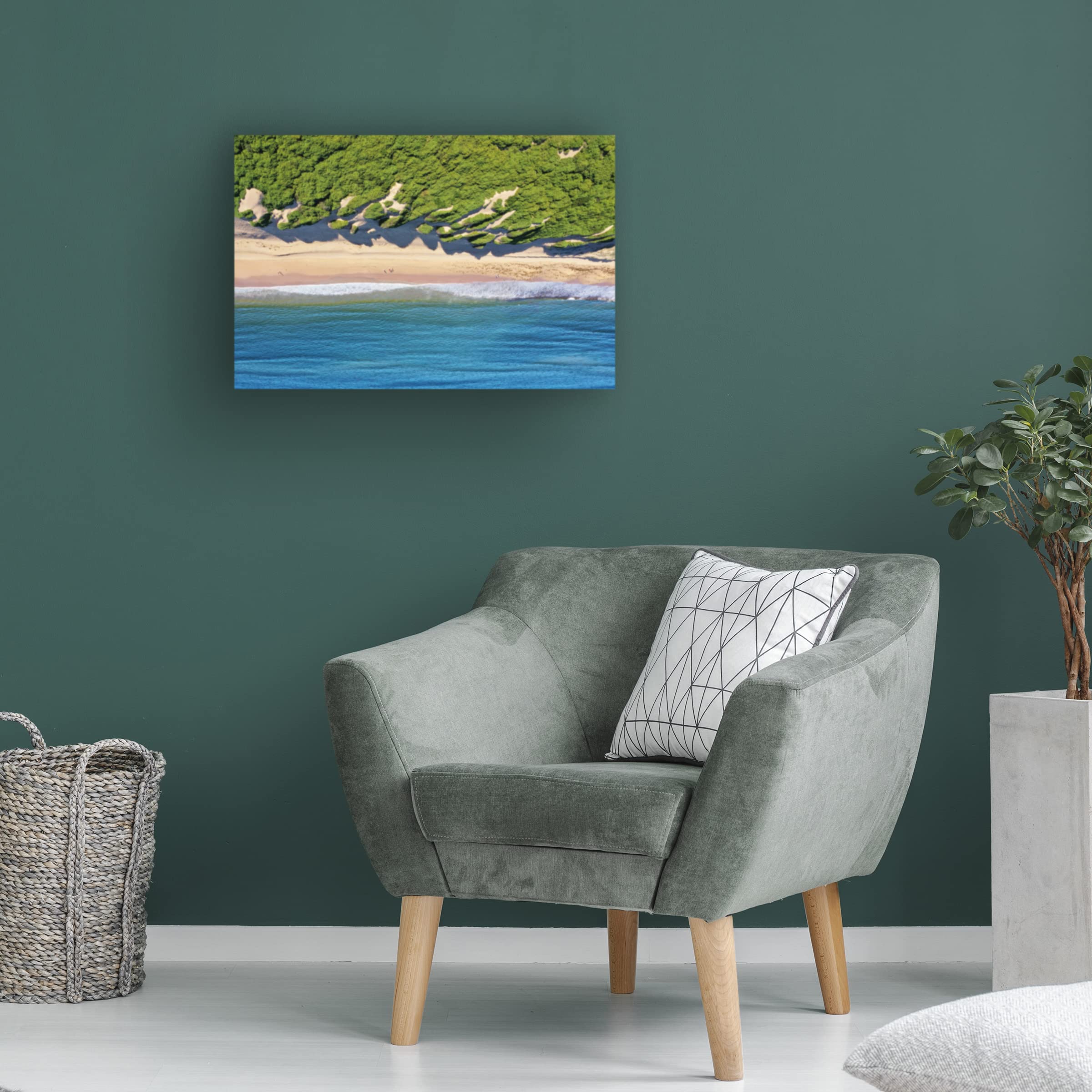 Trademark Fine Art 'Beach Walk' Canvas Wall Art Print by Beata Czyzowska Young - Coastal Decor for Living Room, Bedroom & Office