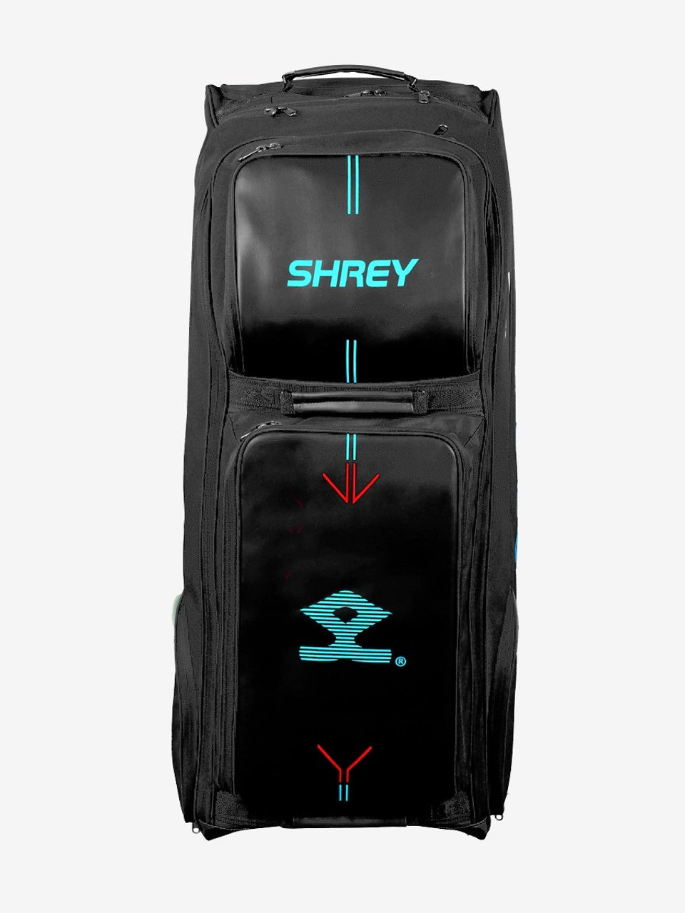 Shrey Meta 150 Wheelie Cricket Bag - Black | Large Capacity Cricket Equipment Storage | Perfect for Travel, Practice & Matches
