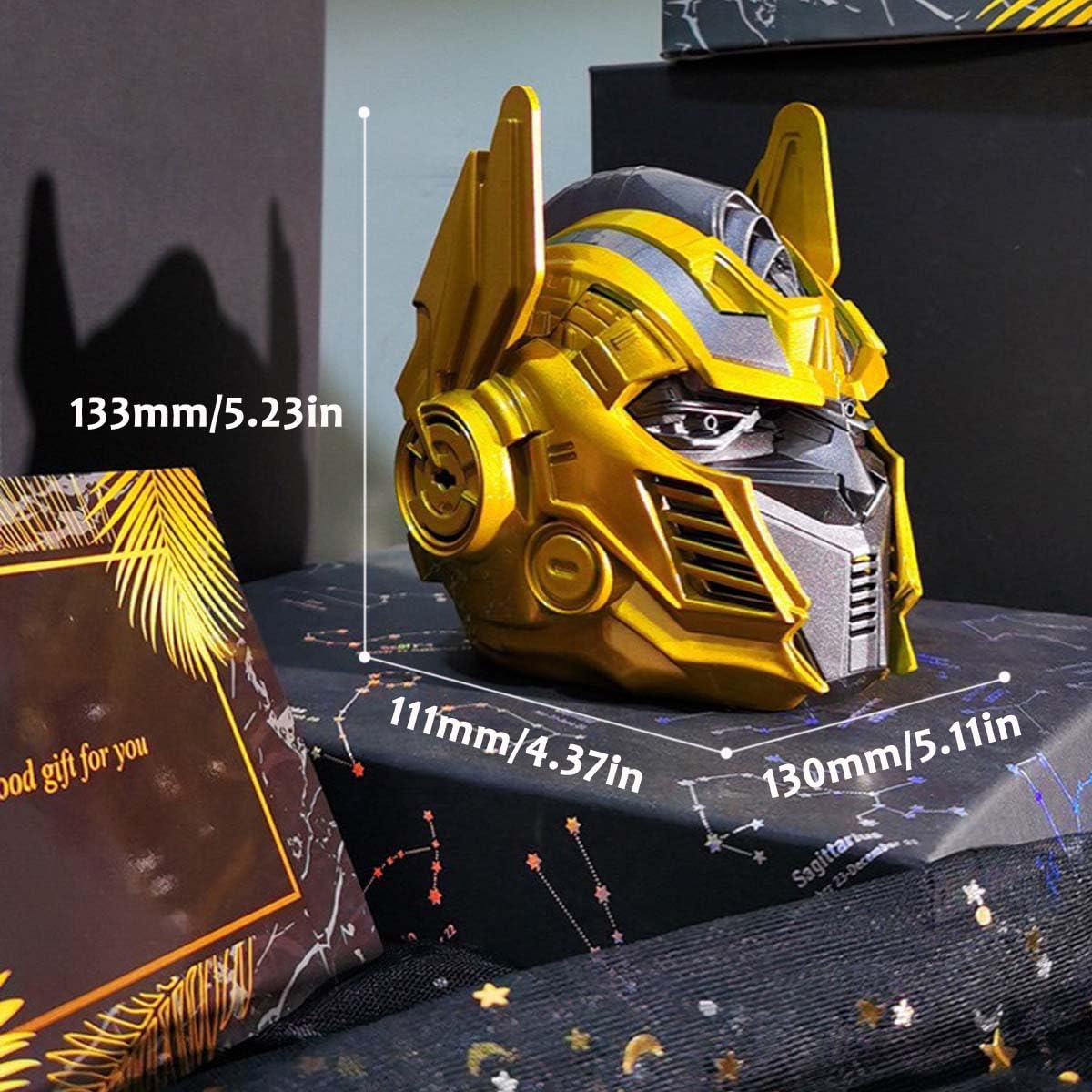 Transformers-Themed SAMERIO Portable Bluetooth Speaker - Wireless Bluetooth 5.0, Dual Built-in Speakers, USB Charging Cable - Compact Outdoor Speaker for Camping, Beach & Travel - Perfect Gift Idea (Yellow)