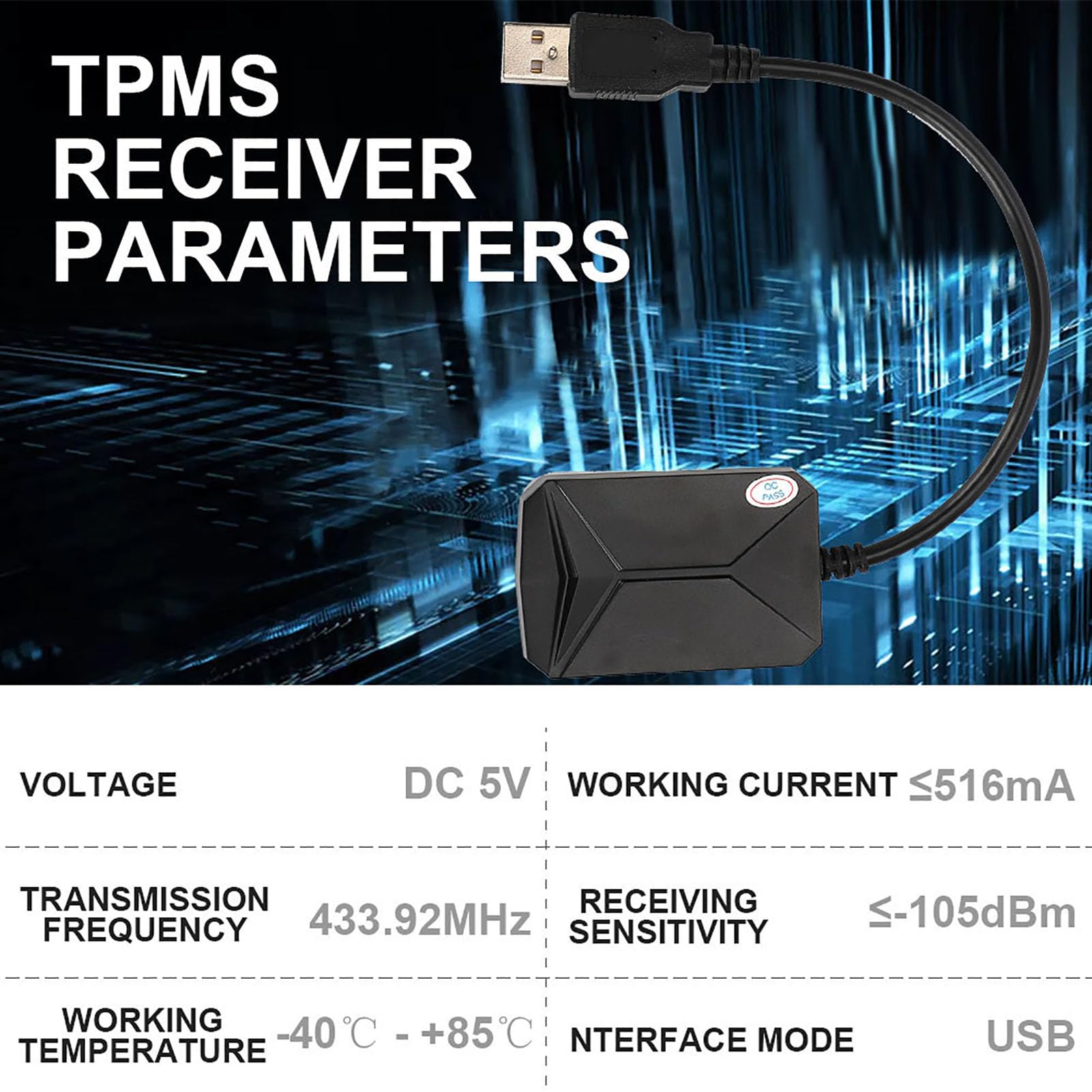 Estink Tire Pressure Monitor System Kit - USB Internal Sensors for Car, Auto TPMS Replacement with Real-Time Display for Android Navigation | Perfect for Road Trips, Daily Commutes & Vehicle Safety Monitoring