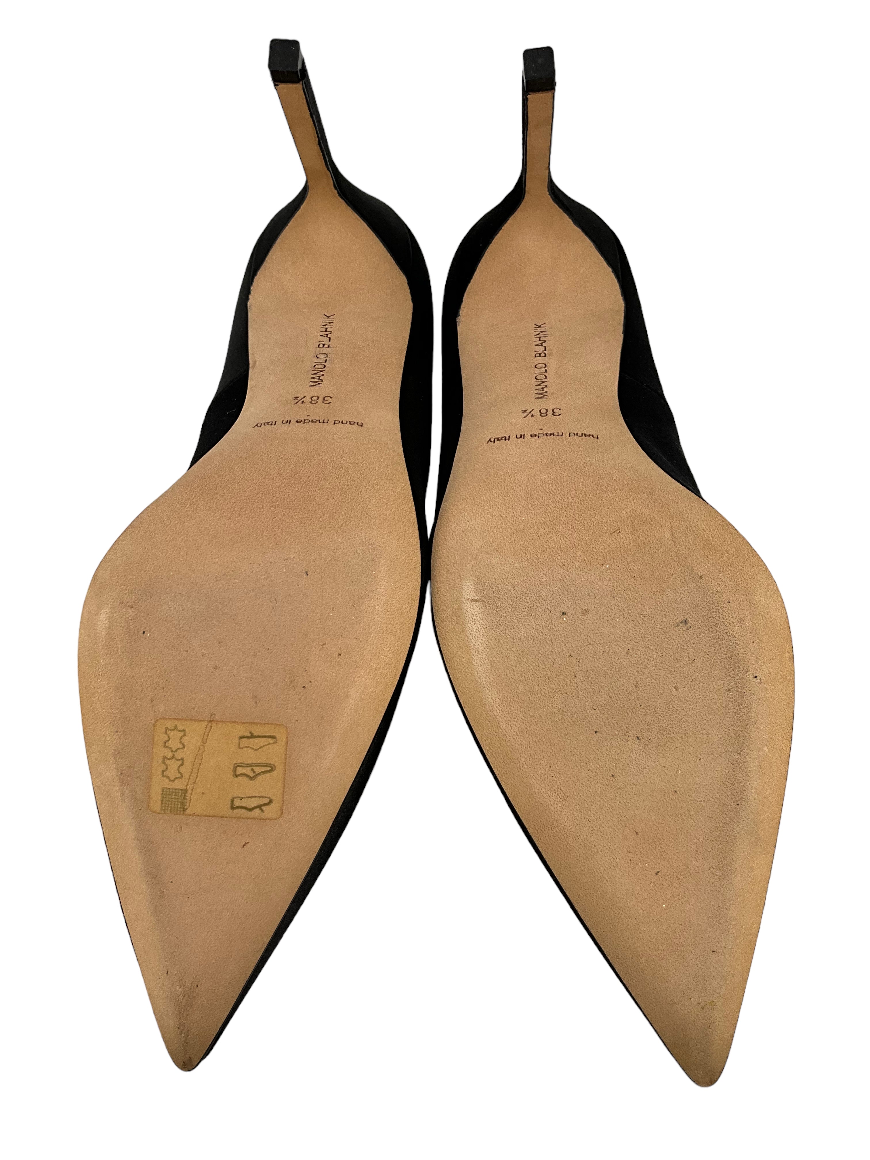 Manolo Blahnik BB Satin Pumps - Women's Size 8.5 Heels | Elegant Evening Shoes for Weddings, Parties & Special Occasions