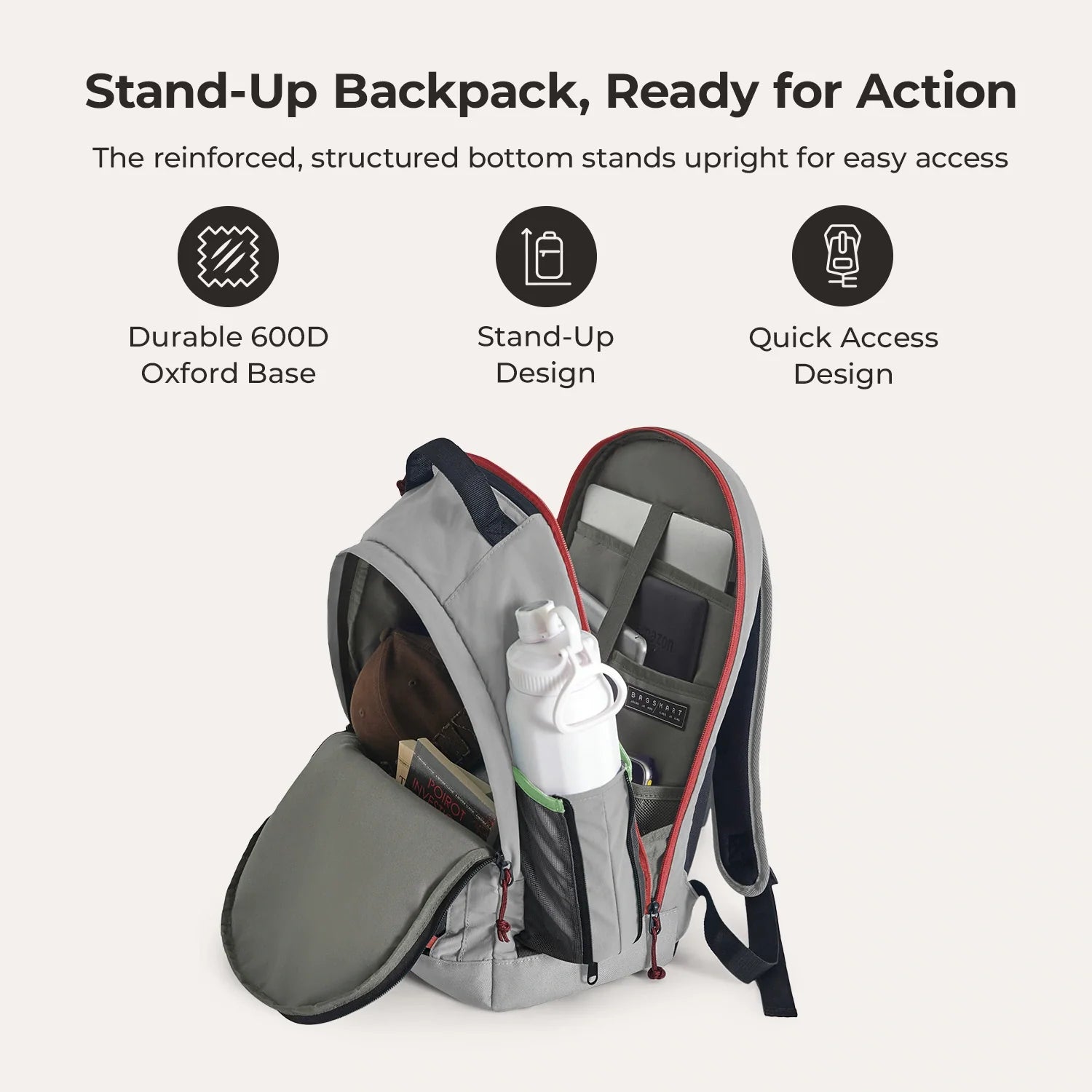 15.6 Inch Laptop Backpack for Men & Women - Waterproof Travel Backpack with USB Charging Port - Perfect for Work, School, and Business Trips