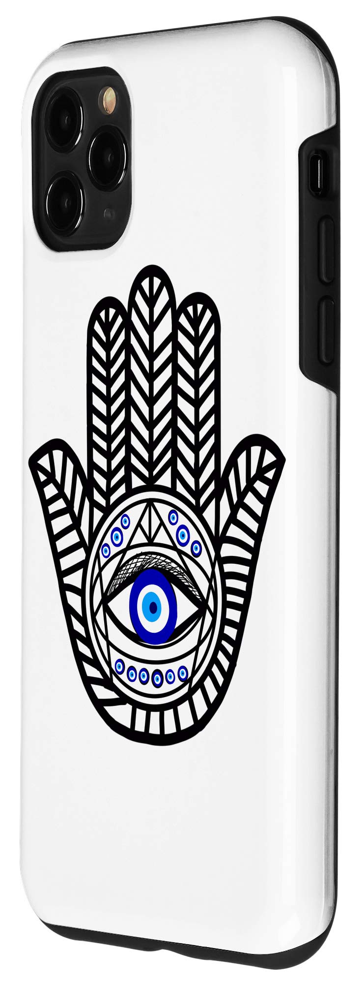 iPhone 11 Pro Max Case with Turkish Evil Eye & Hamsa Hand Design - Protection Against Negative Energy for Travel, Work & Daily Use