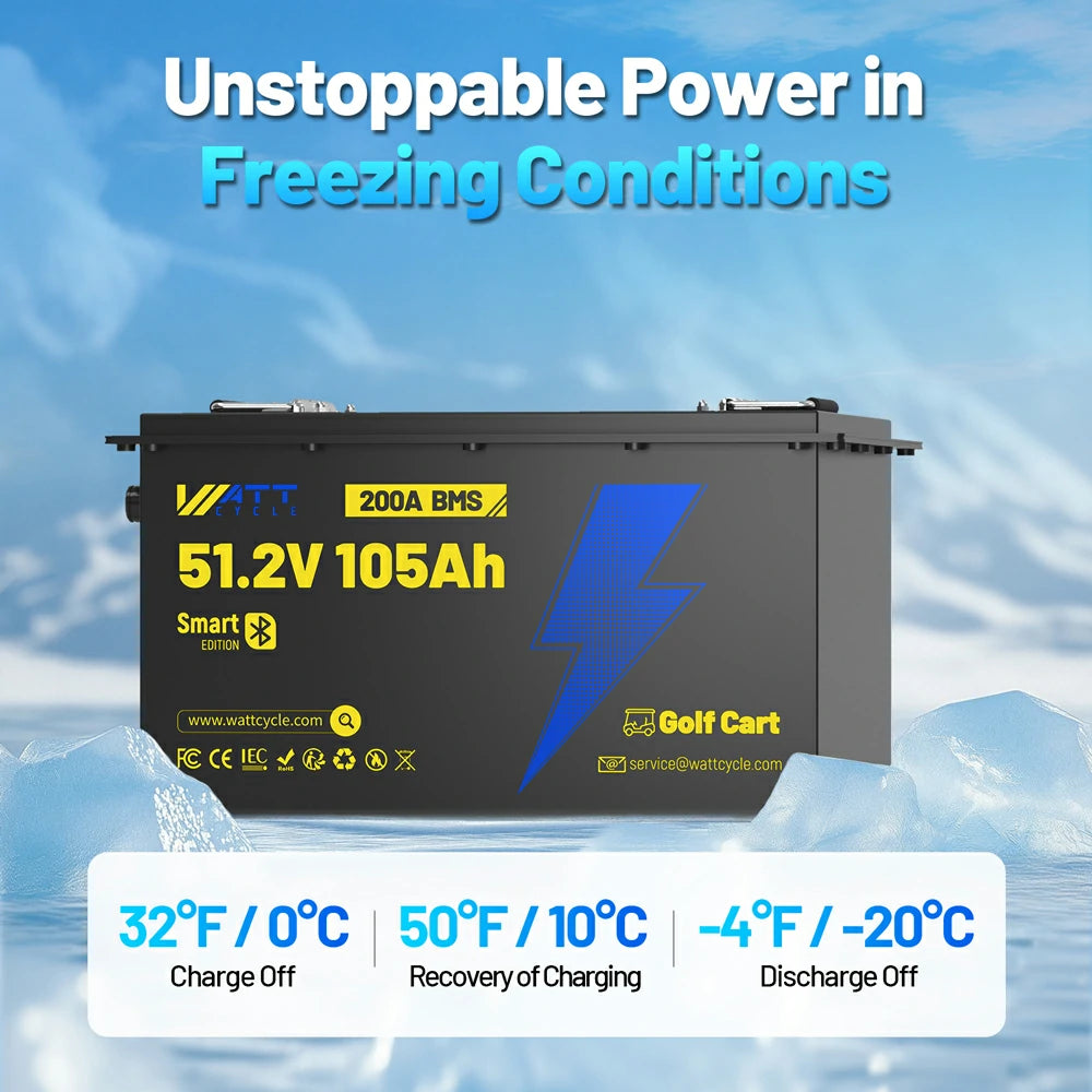 48V 105Ah Lithium Golf Cart Battery - Long Lasting Power for Golf Carts, Electric Vehicles & Off-Grid Applications | Fast Charging & Maintenance-Free Design