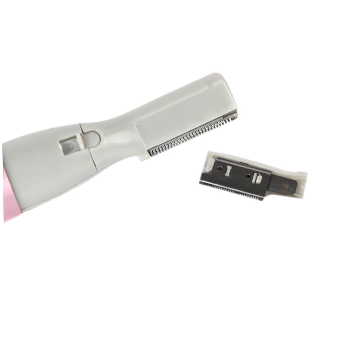 Electric Eyebrow Trimmer for Women - Rechargeable Facial Hair Remover & Eyebrow Shaver, Painless & Precise Grooming Tool (Pink) - Perfect for Eyebrow Shaping, Upper Lip & Peach Fuzz Removal at Home or Travel