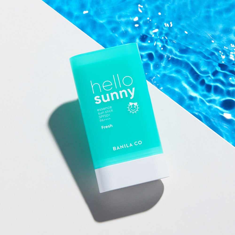 BANILA CO Hello Sunny Essence Sun Stick SPF50+ PA++++ 18.5g - Fresh & Lightweight Sunscreen Stick for Face, Travel-Friendly Sun Protection, Ideal for Outdoor Activities & Daily Use