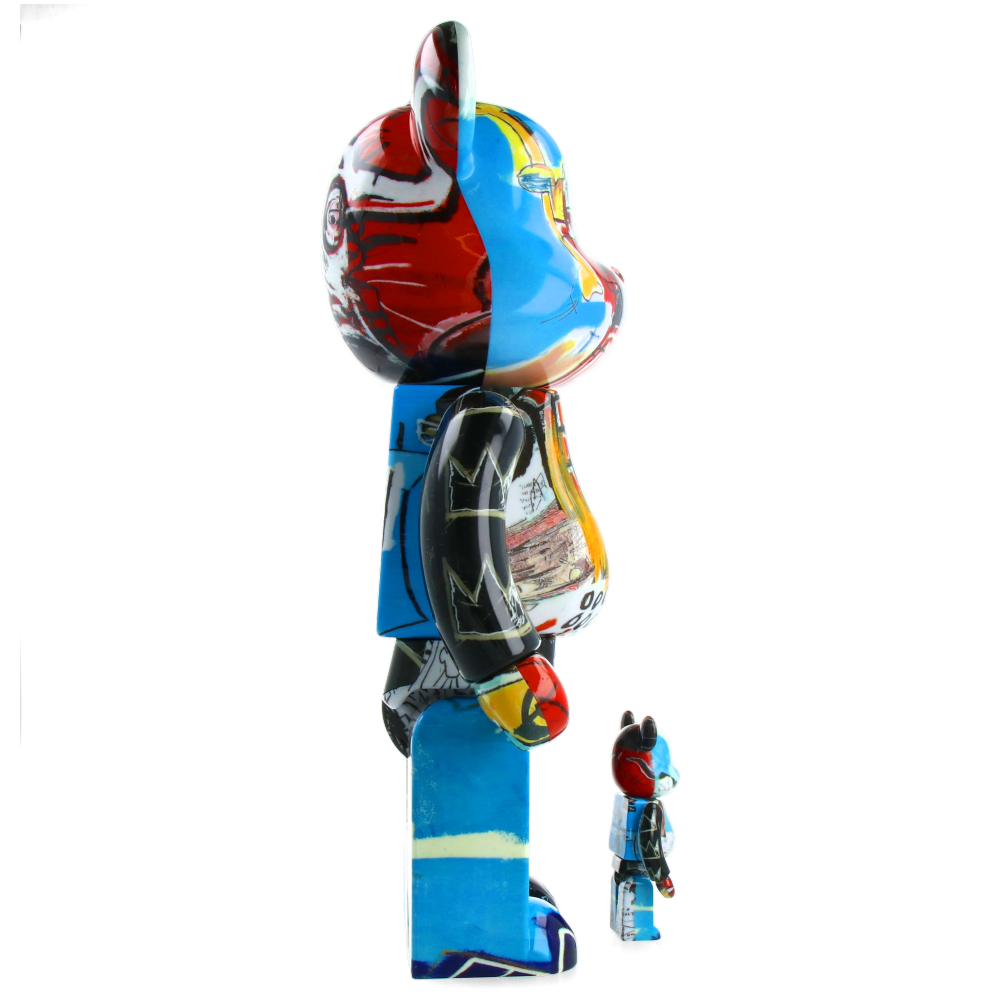 400% + 100% Bearbrick Jean Michel Basquiat Special Edition Collectible Art Figure - Perfect for Home Decor, Office Display, and Pop Art Collections