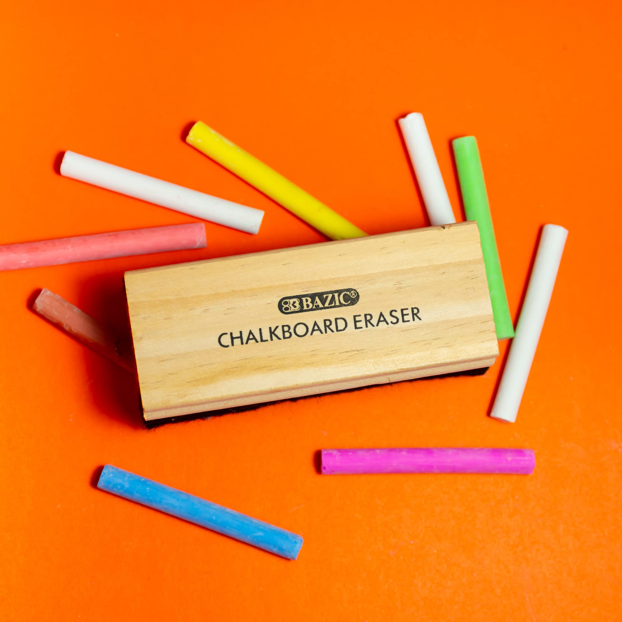 BAZIC 144-Pack Wood Felt Chalkboard & Whiteboard Erasers - Dustless Classroom Cleaners for Teachers, Office & Home Use | School Supplies, Blackboard Accessories