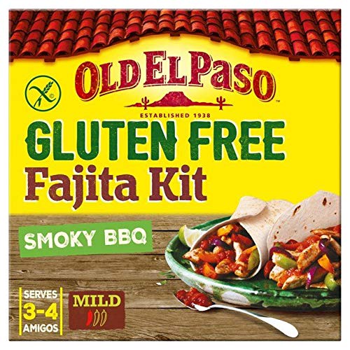 Old El Paso Gluten Free Smoky BBQ Fajita Kit - 462g (1.01 lbs) - Authentic Mexican Dinner Kit for Easy Weeknight Meals, Family Gatherings & Taco Tuesdays