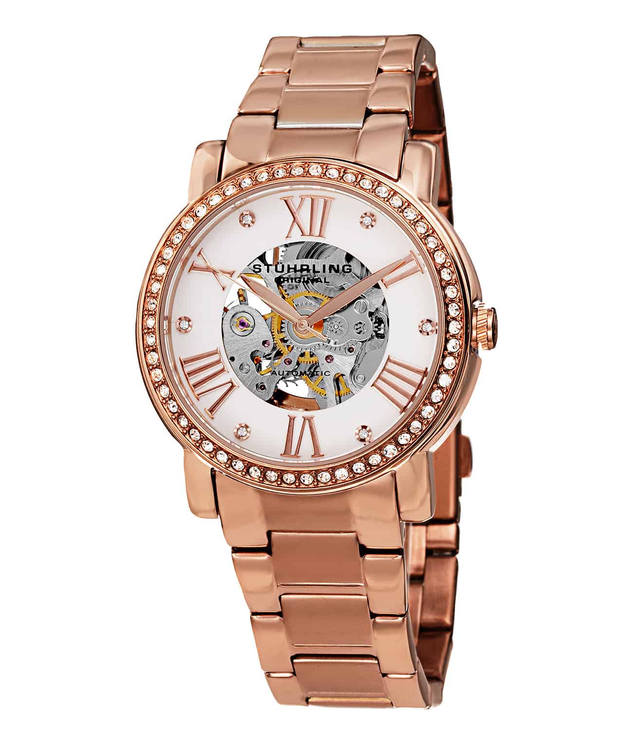 Legacy 629 Automatic 38mm Skeleton Watch for Men - Stainless Steel Mechanical Timepiece with Transparent Dial - Perfect for Business, Formal Events & Gift Giving