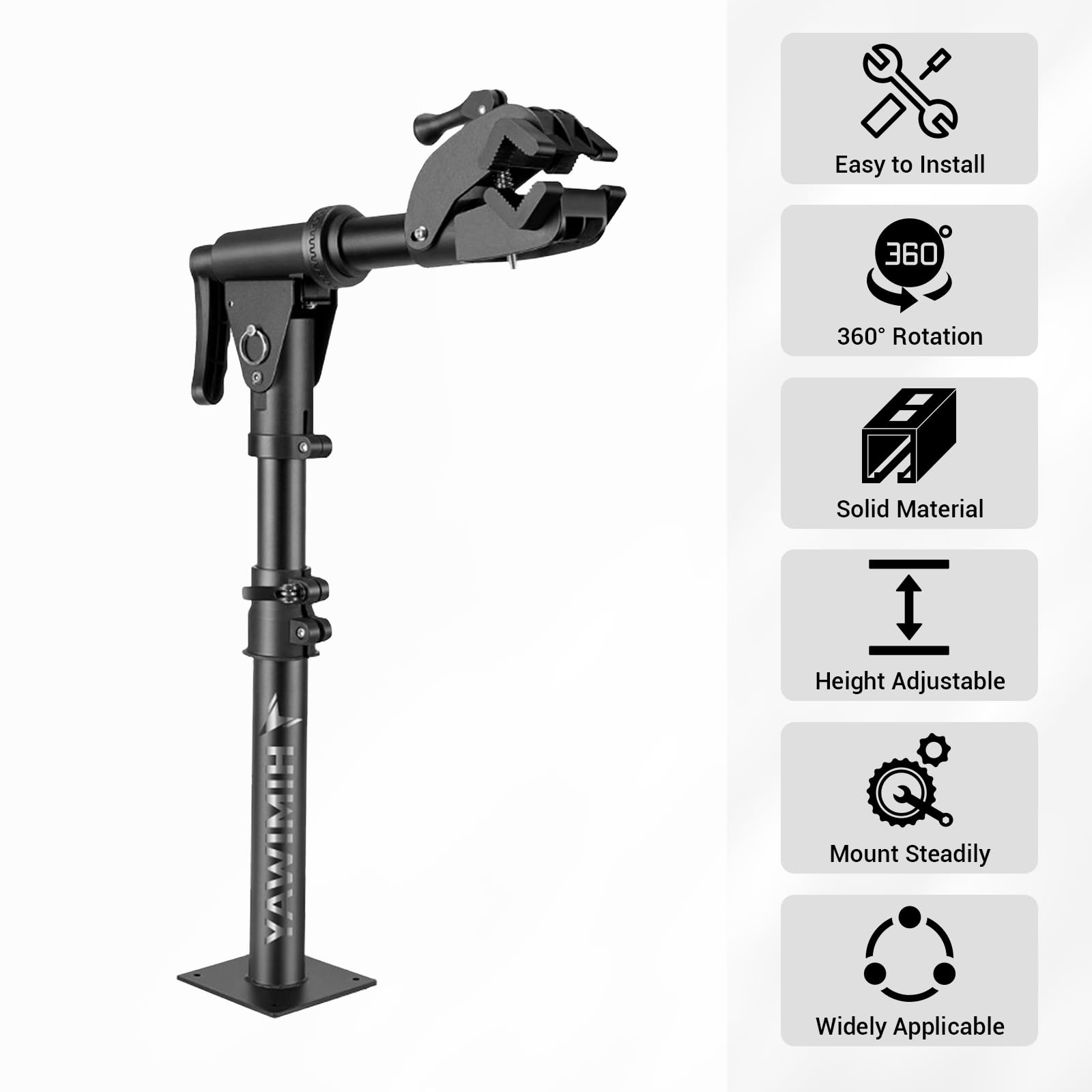 Himiway Bike Repair Stand - Adjustable Quick Release Bicycle Maintenance Rack for E-Bike, Road & Mountain Bikes | Bench Mount Workstand with Secure Clamp | Perfect for Home Garage & Professional Bike Shops