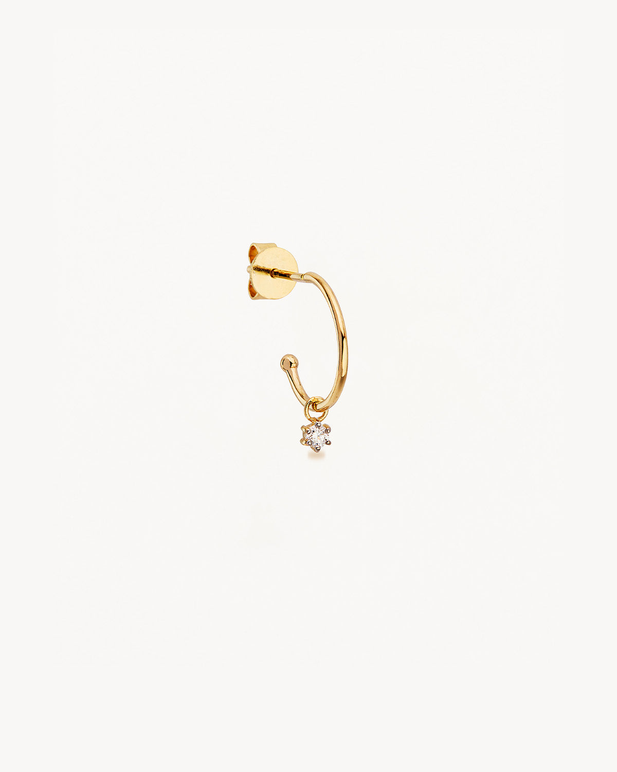 14K Solid Gold Sweet Droplet Diamond Hoop Earrings for Women - Elegant Everyday Jewelry for Parties, Weddings & Special Occasions