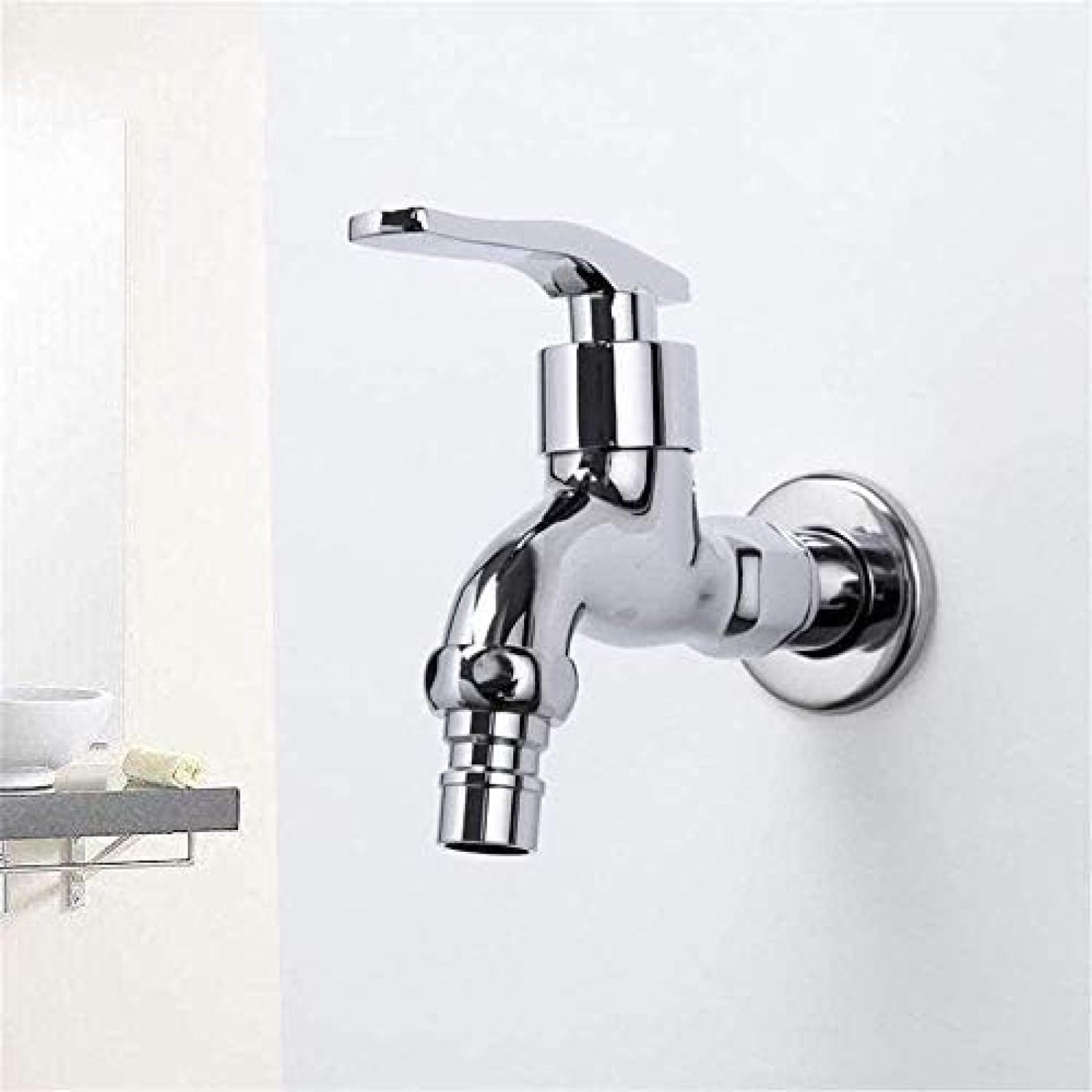 CRJUS Single Cold Water Kitchen Faucet, Quick Open Tap for Washing Machine, Outdoor & Bathroom Use - Perfect for Laundry, Garden Hose, and Utility Sink Connections