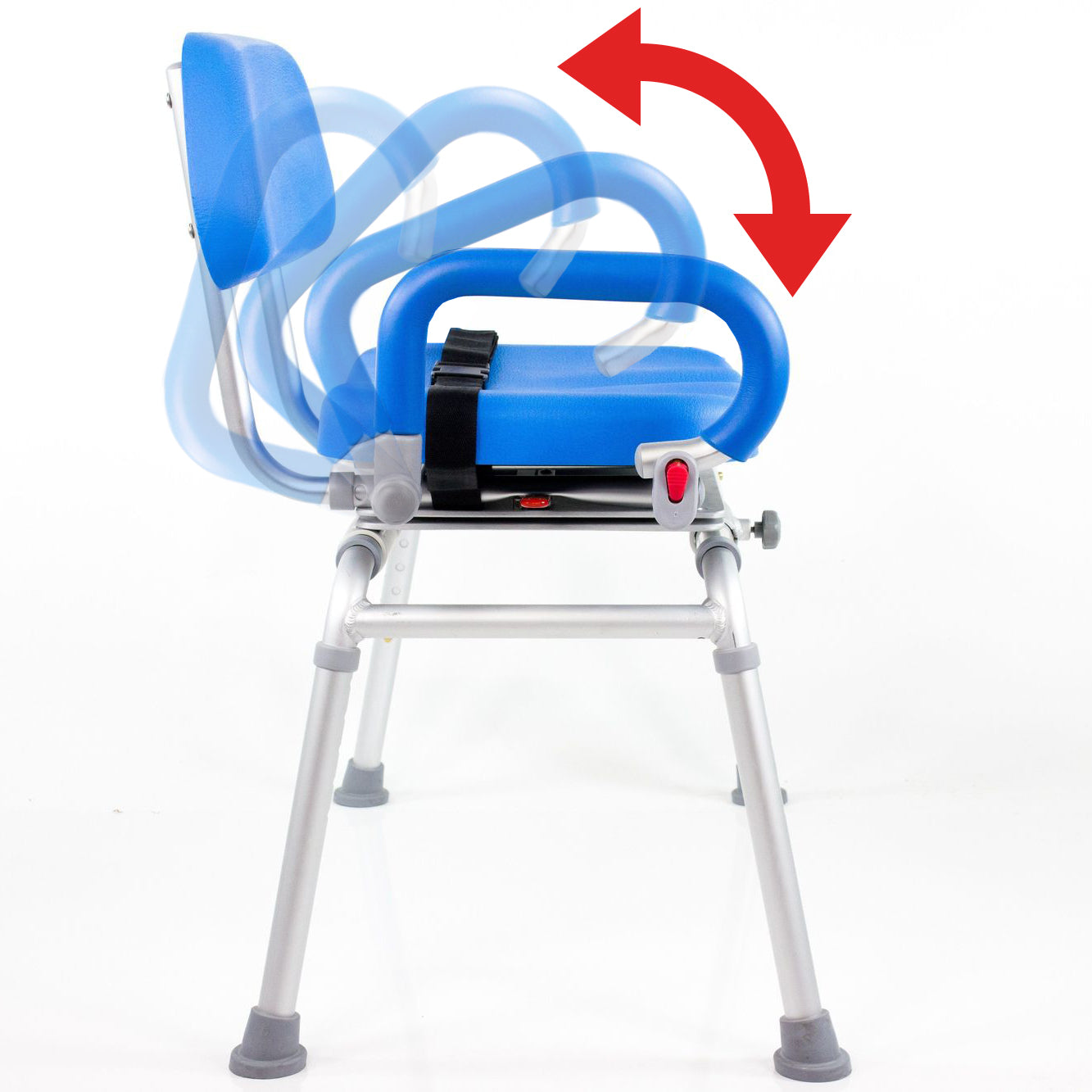 Swivel Seat Carousel Sliding Transfer Bench for Disabled & Elderly - Safe Bathroom Shower Chair with Adjustable Height - Ideal for Mobility Assistance & Home Care Use