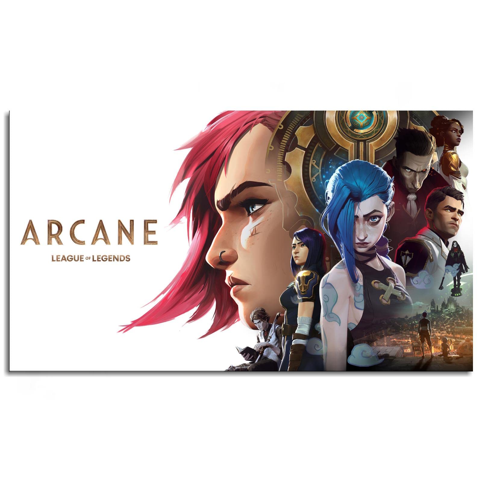 Lgrart Arcane Poster - Jinx Wall Art Canvas Print 42x24 Inch, Unframed for Home, Office & Cinema Decor | Perfect for Gaming Rooms & Fan Gifts