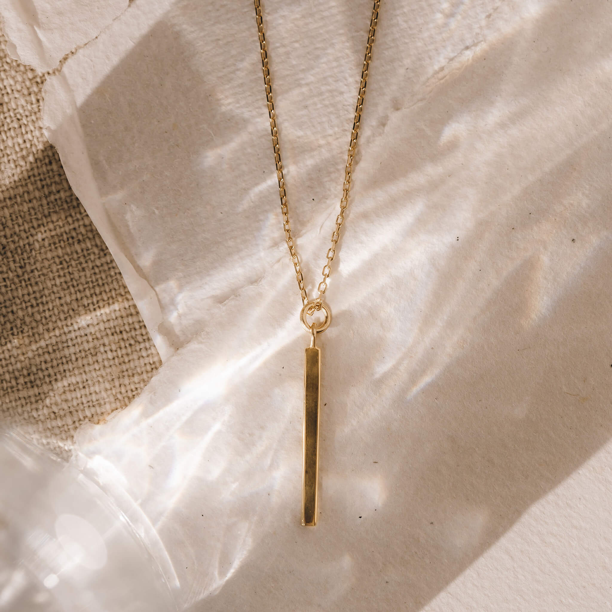Vertical Bar Necklace - Minimalist Dainty Gold Pendant for Women | Perfect for Everyday Wear, Date Nights & Special Occasions